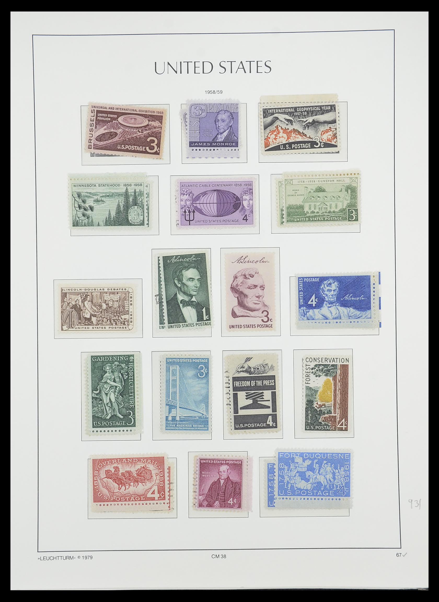 33415 080 - Postzegelverzameling 33415 USA 1851-1964.