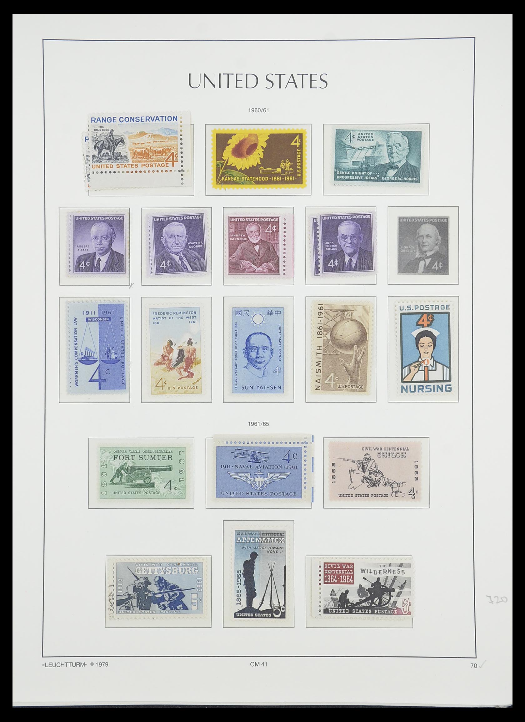 33415 083 - Stamp collection 33415 USA 1851-1964.