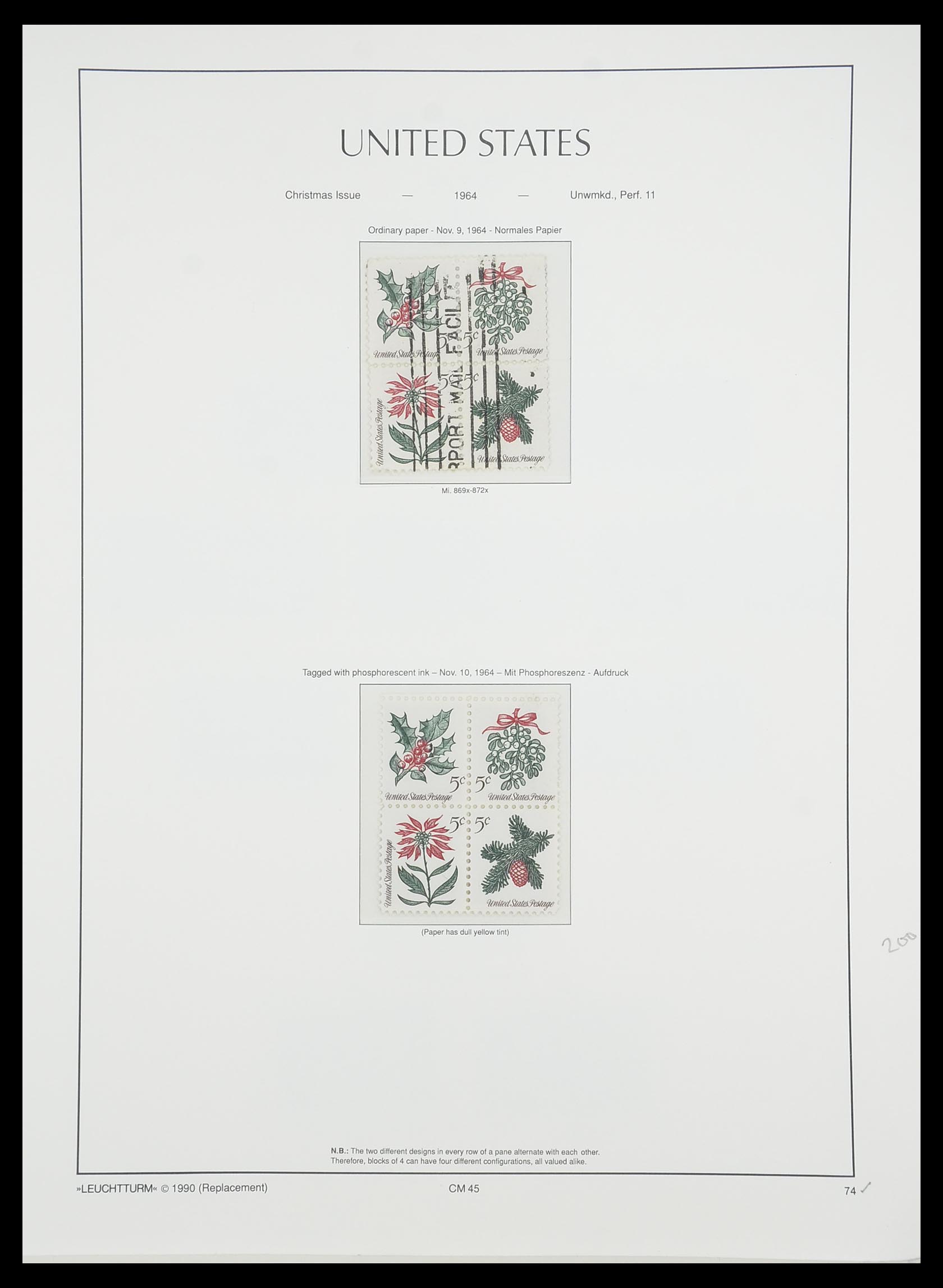 33415 087 - Stamp collection 33415 USA 1851-1964.