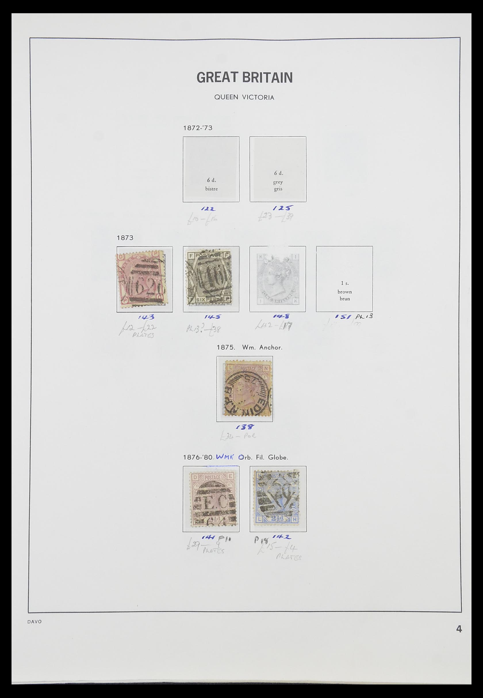 33419 001 - Postzegelverzameling 33419 Engeland 1875-1993.
