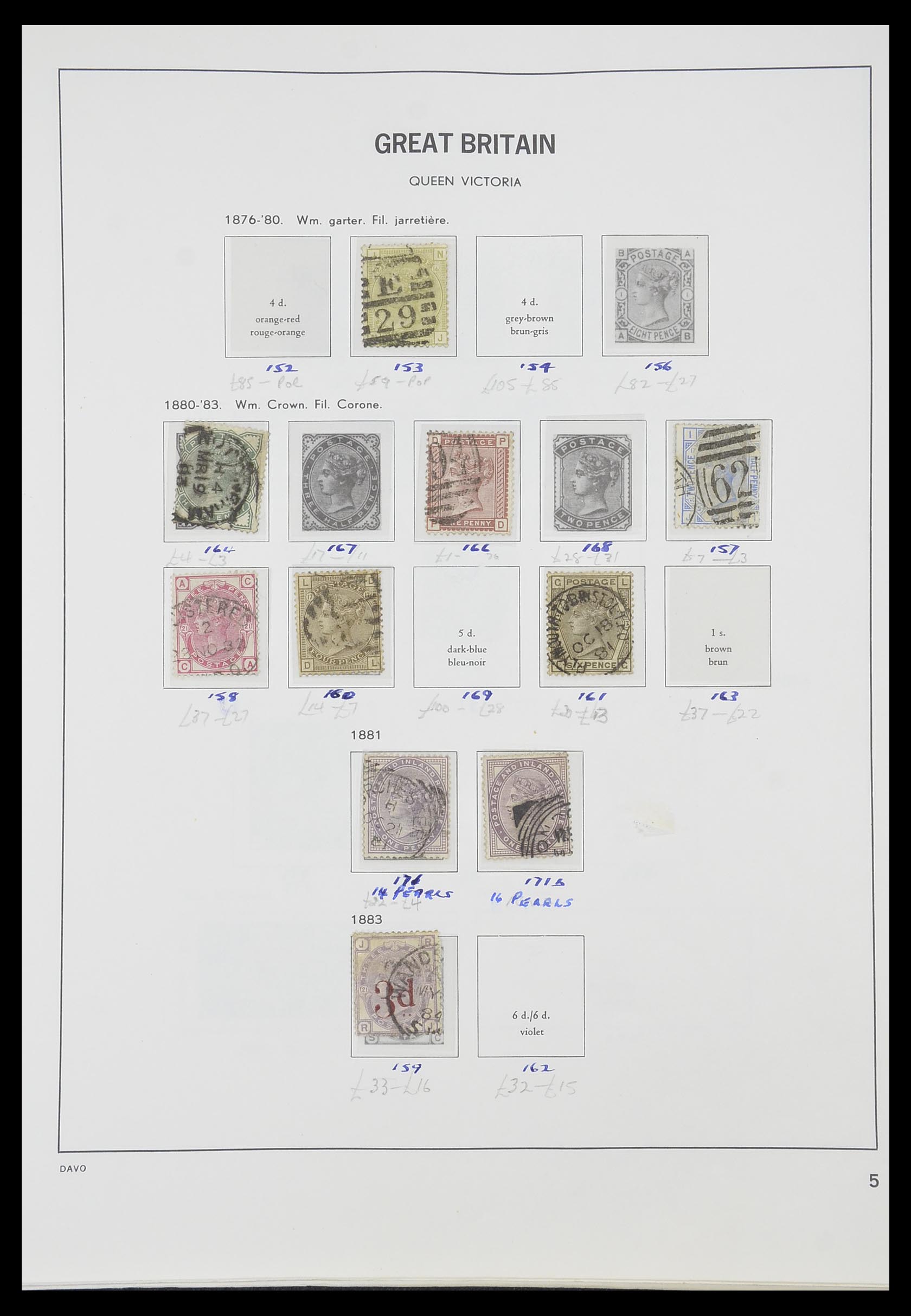 33419 002 - Postzegelverzameling 33419 Engeland 1875-1993.