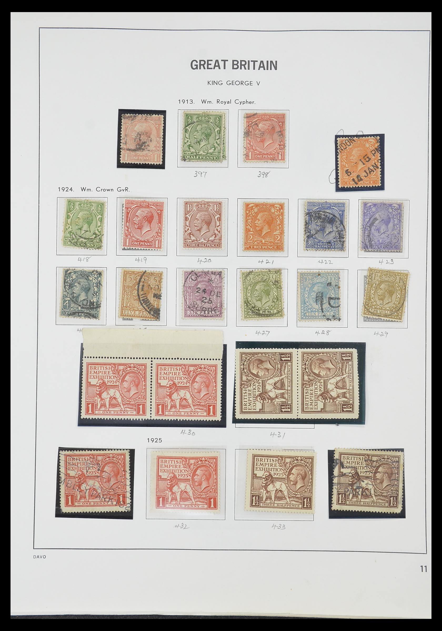 33419 010 - Postzegelverzameling 33419 Engeland 1875-1993.