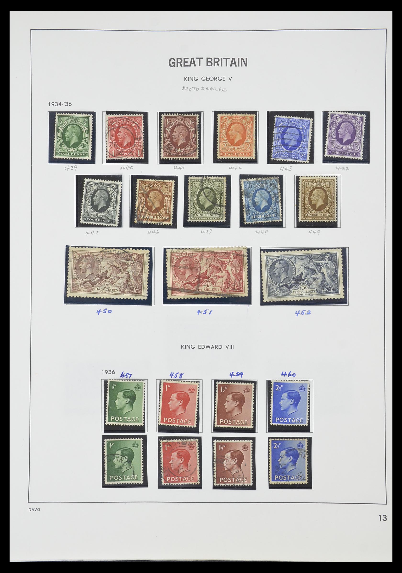 33419 012 - Postzegelverzameling 33419 Engeland 1875-1993.