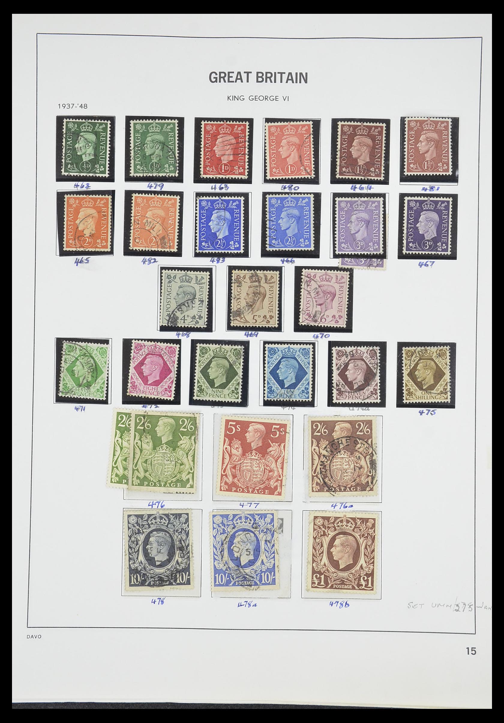 33419 014 - Stamp collection 33419 Great Britain 1875-1993.