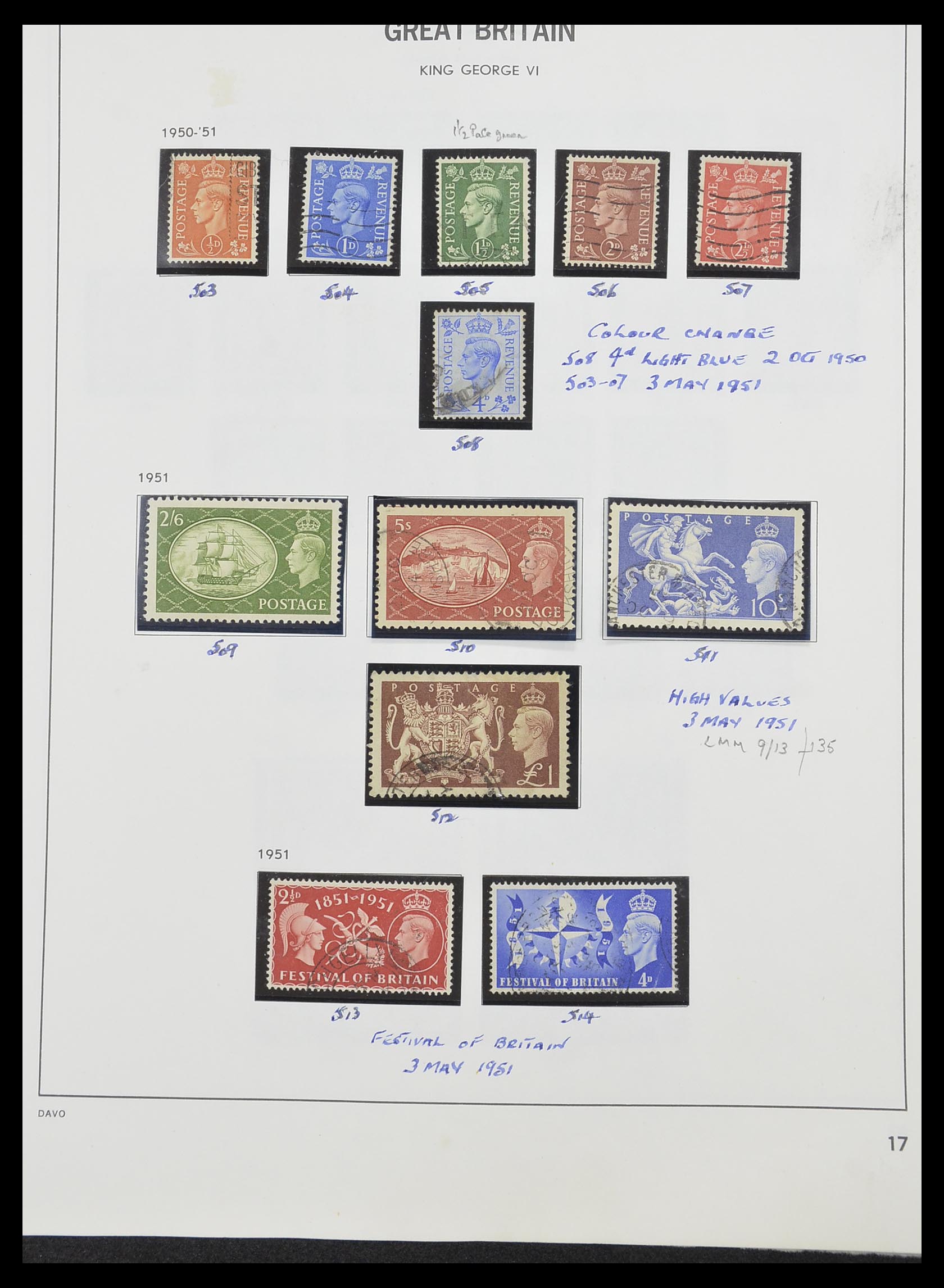 33419 017 - Postzegelverzameling 33419 Engeland 1875-1993.