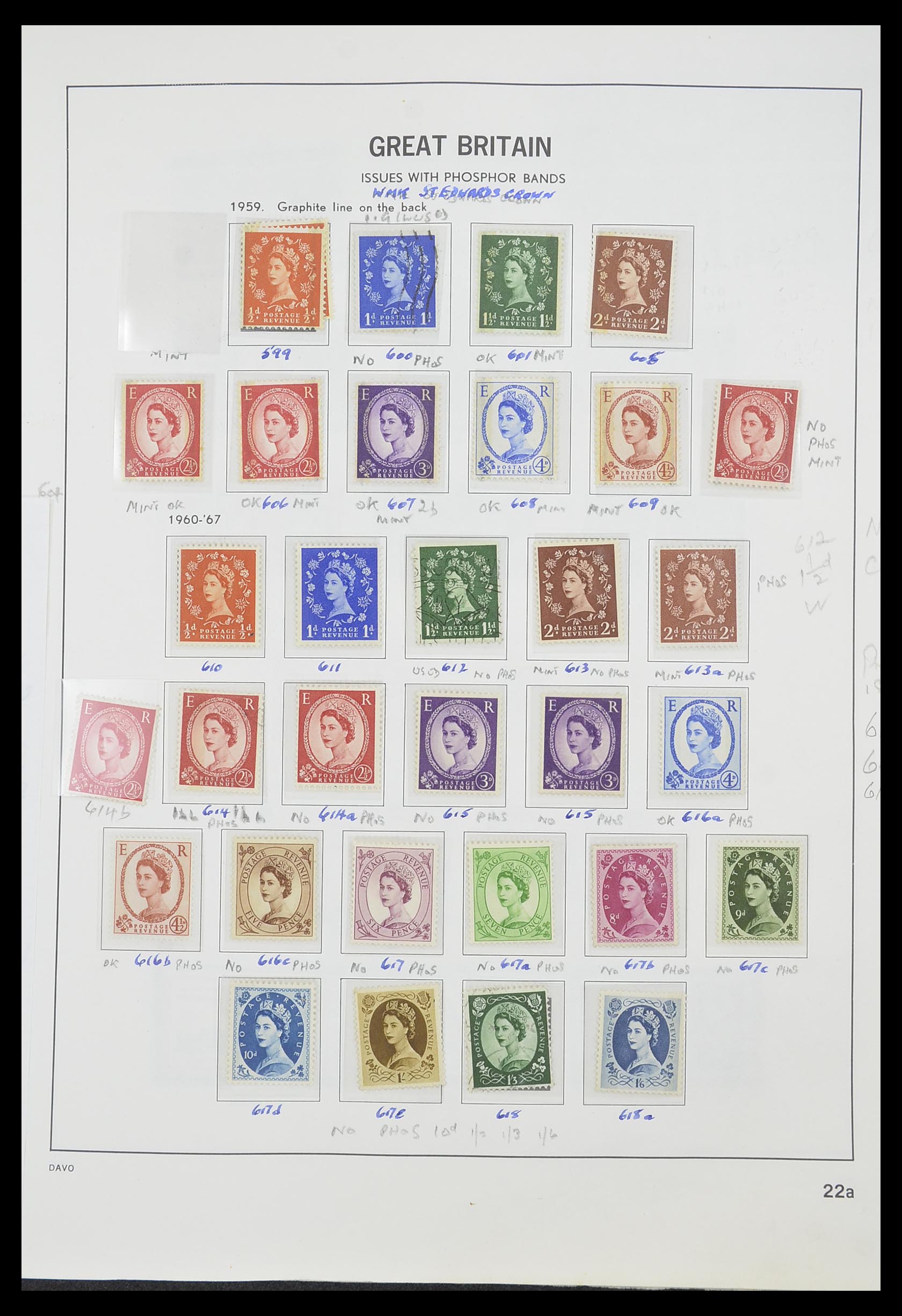 33419 023 - Postzegelverzameling 33419 Engeland 1875-1993.