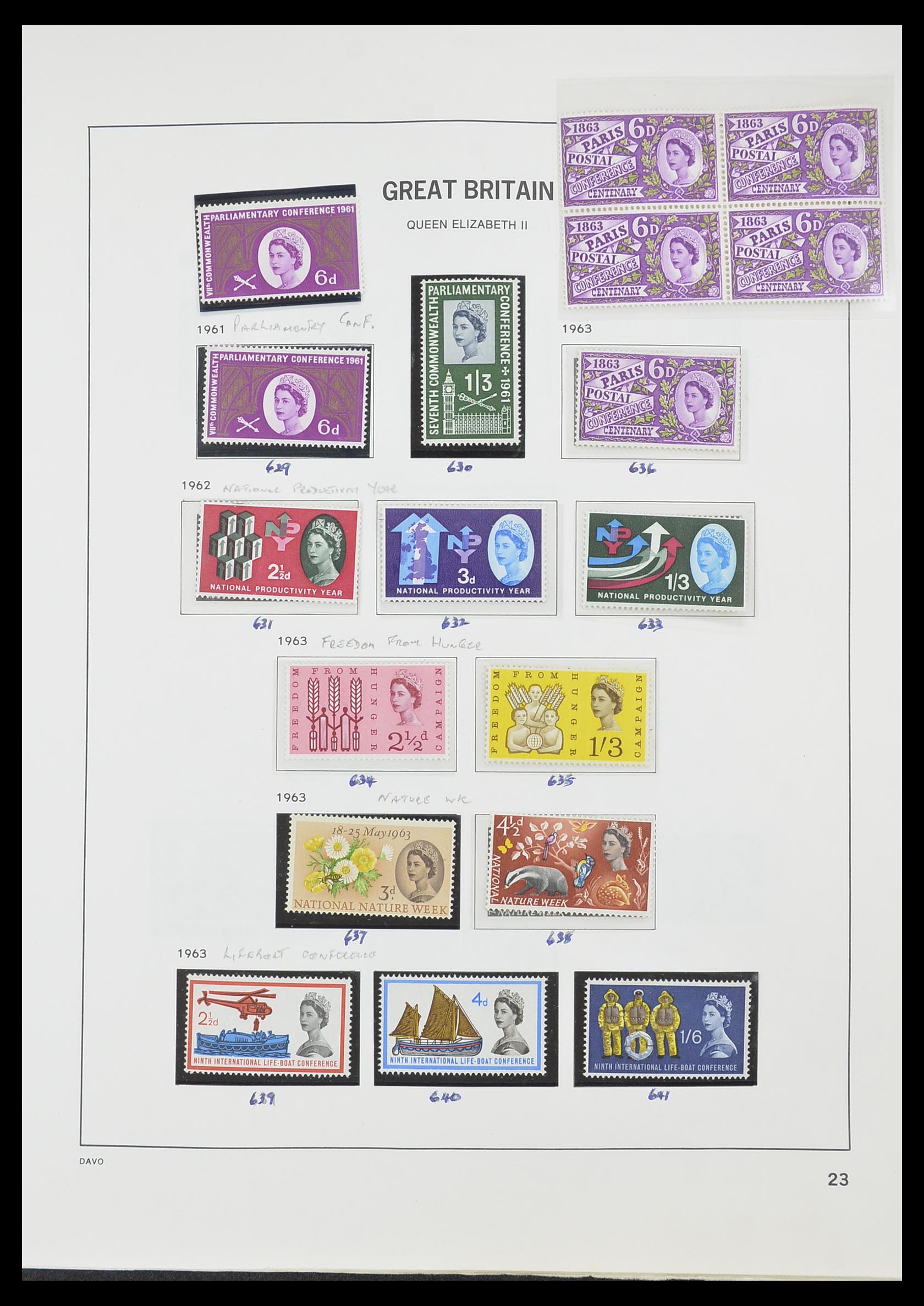 33419 024 - Postzegelverzameling 33419 Engeland 1875-1993.
