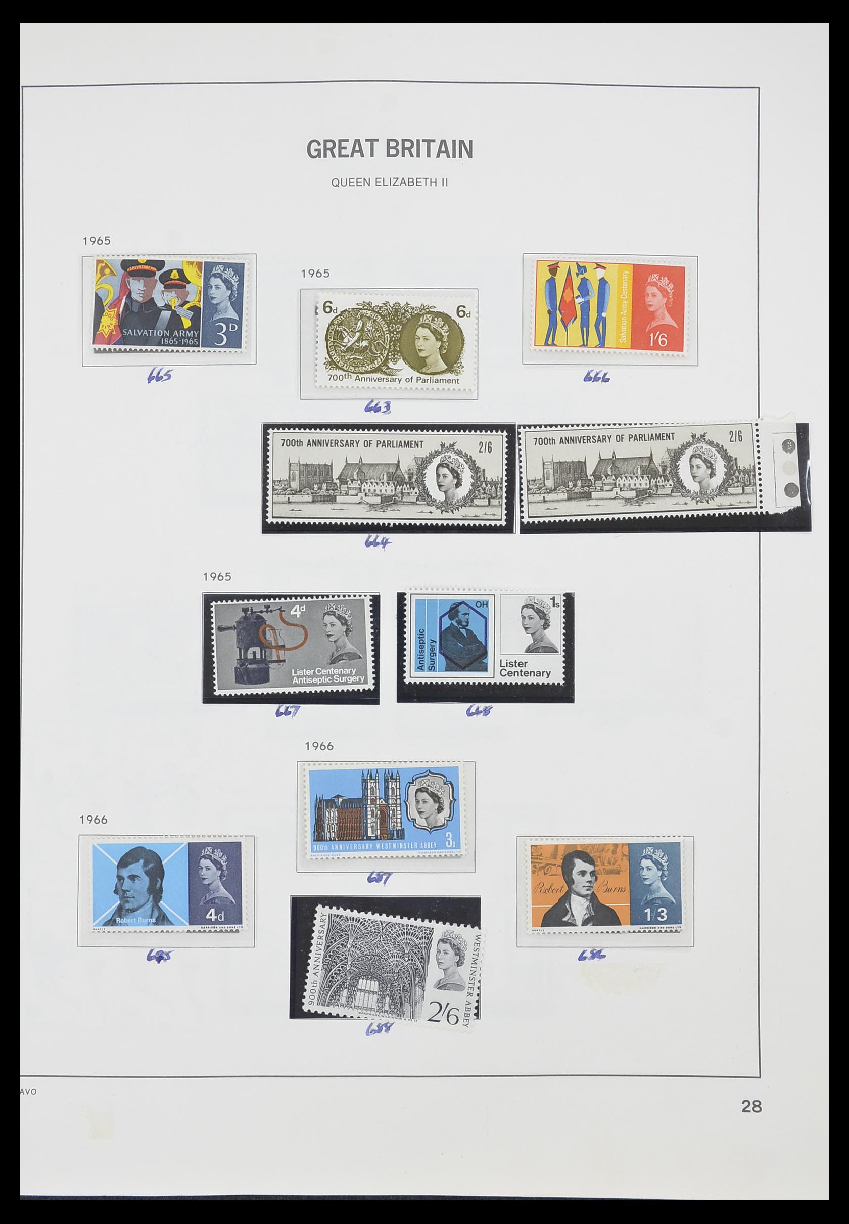 33419 030 - Postzegelverzameling 33419 Engeland 1875-1993.