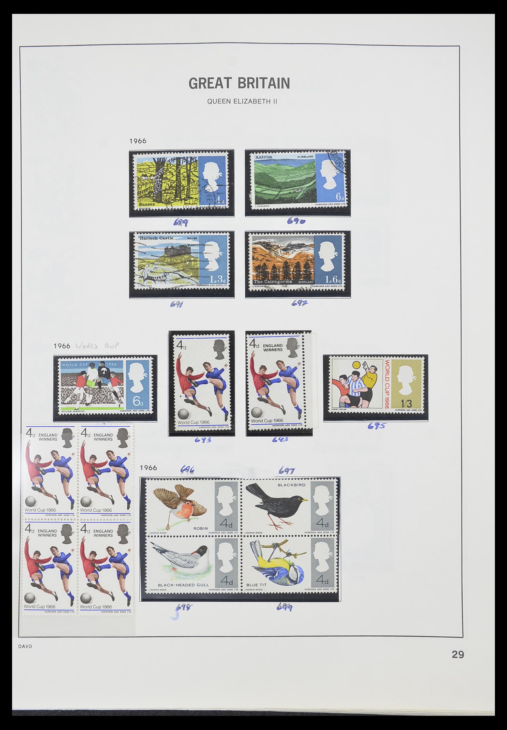 33419 031 - Postzegelverzameling 33419 Engeland 1875-1993.