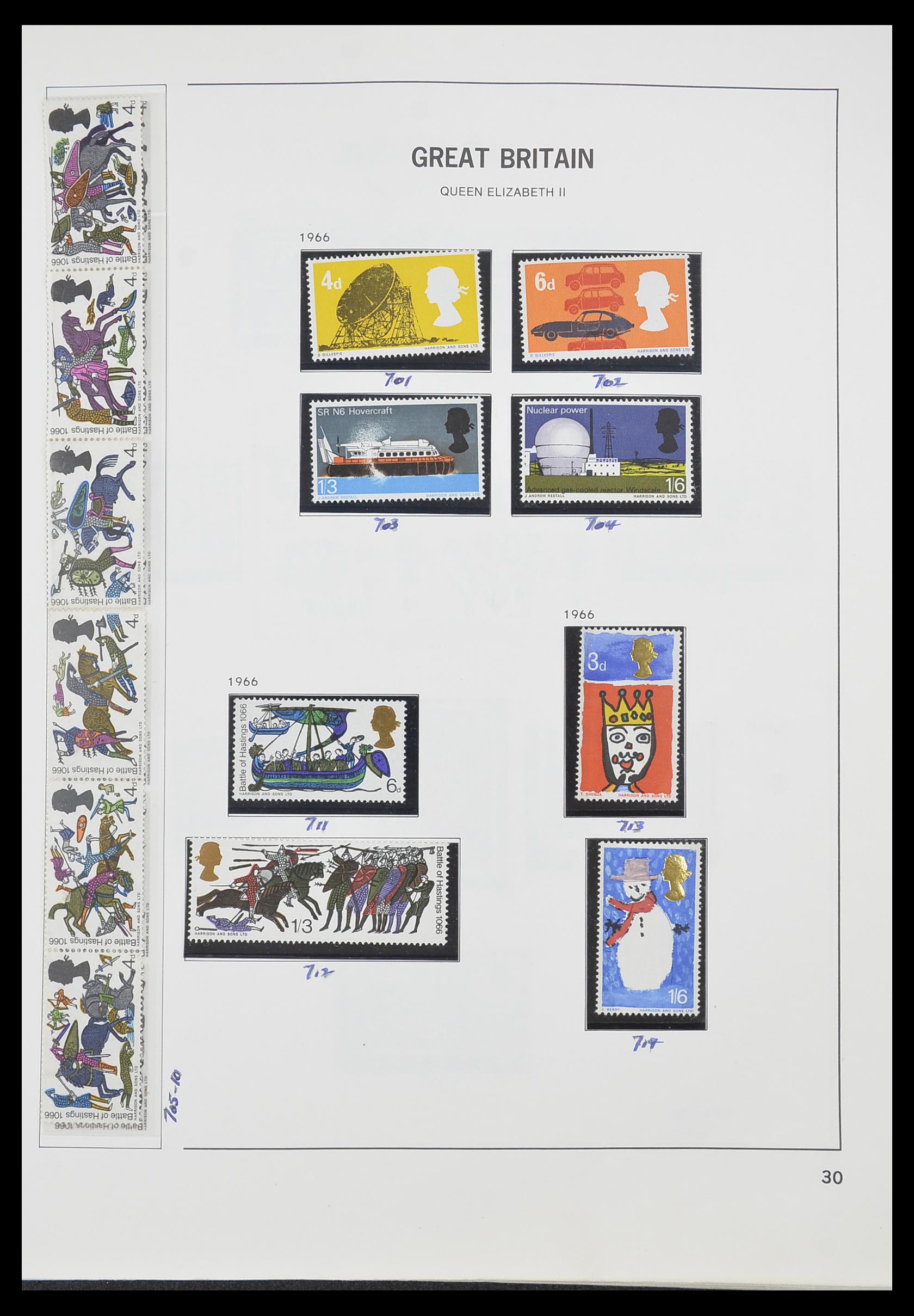 33419 032 - Postzegelverzameling 33419 Engeland 1875-1993.