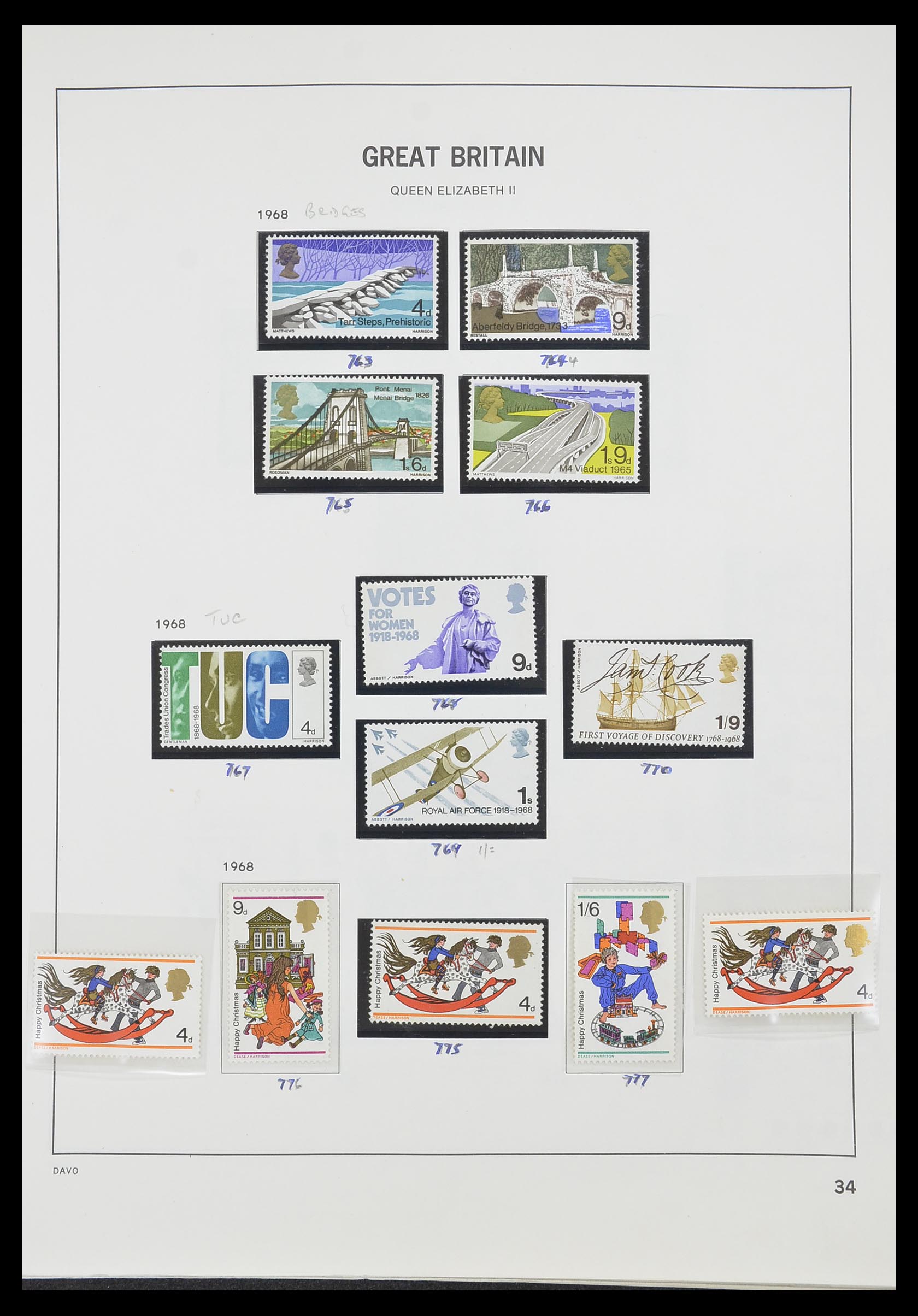 33419 039 - Postzegelverzameling 33419 Engeland 1875-1993.
