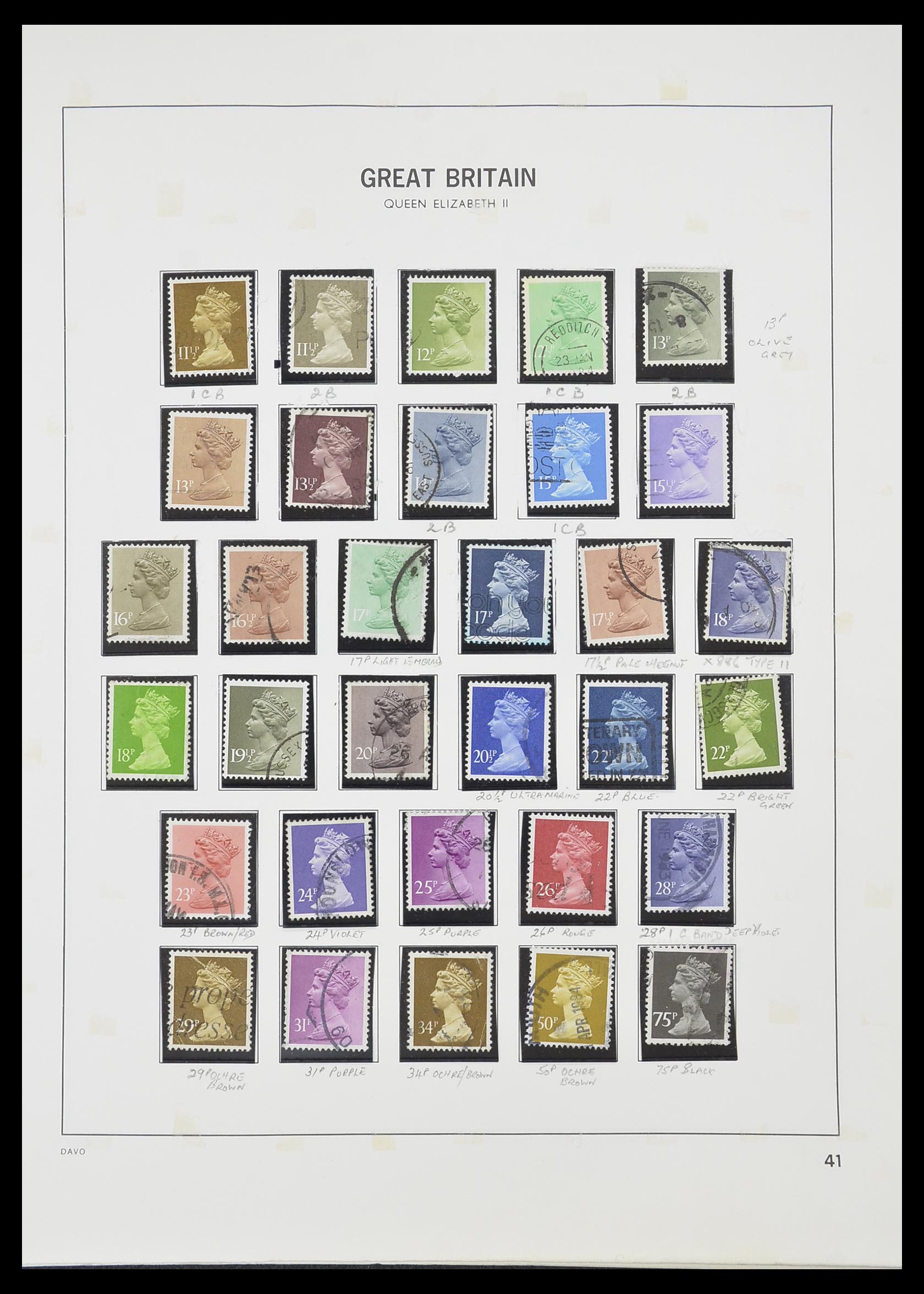 33419 045 - Postzegelverzameling 33419 Engeland 1875-1993.