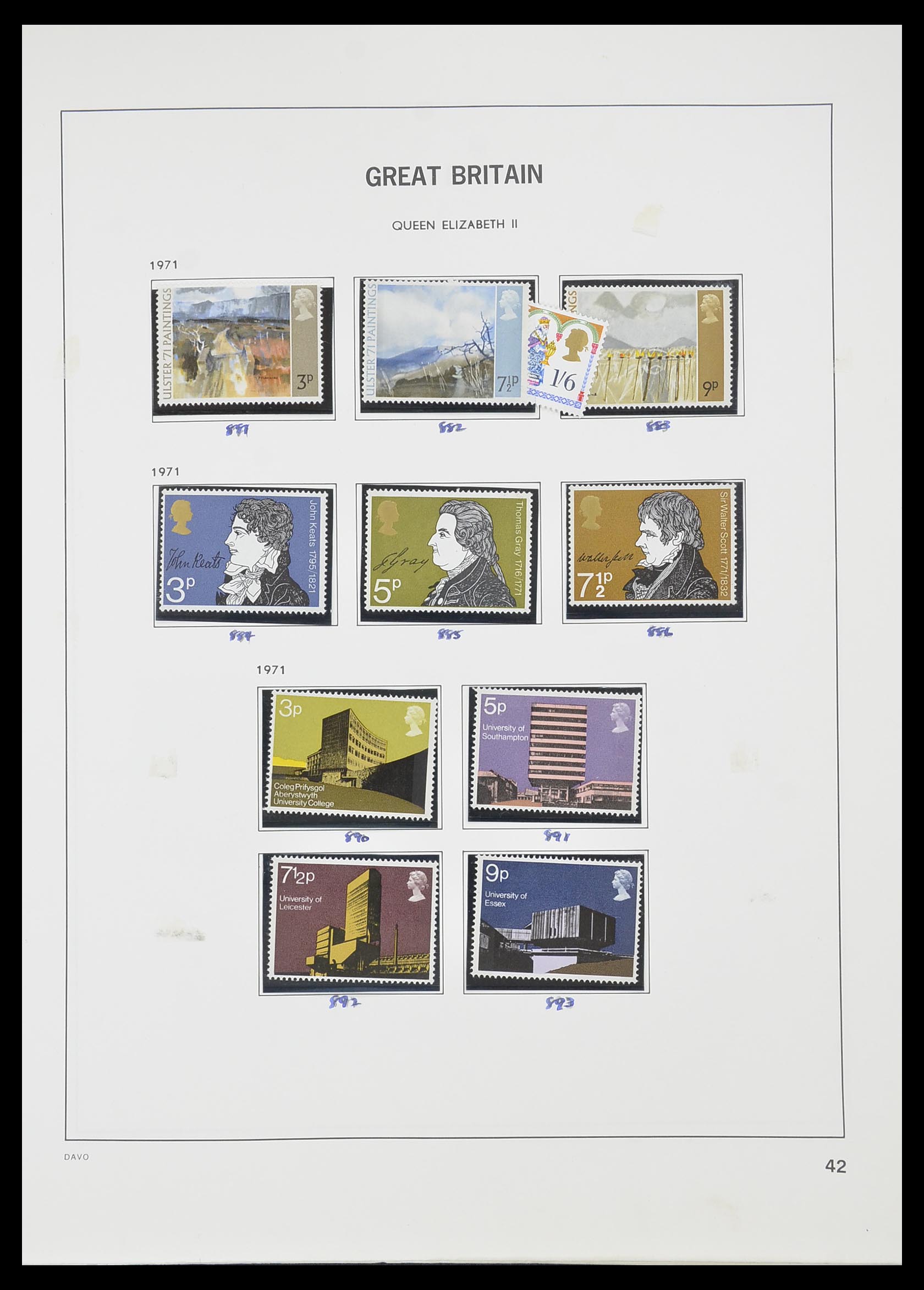 33419 047 - Postzegelverzameling 33419 Engeland 1875-1993.