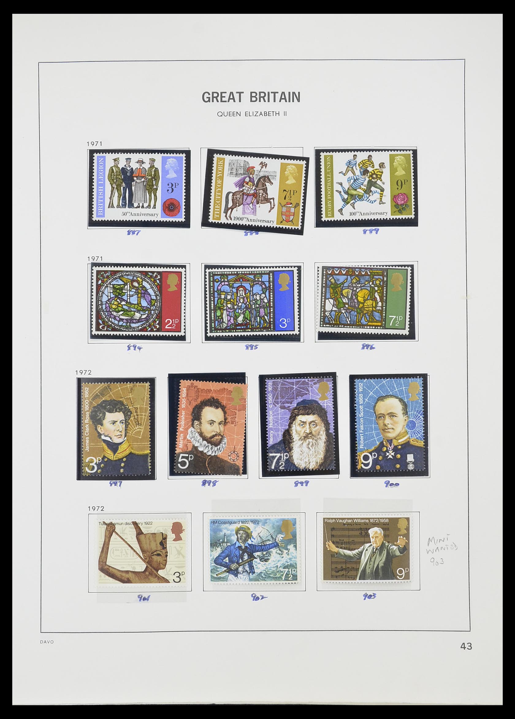 33419 048 - Postzegelverzameling 33419 Engeland 1875-1993.