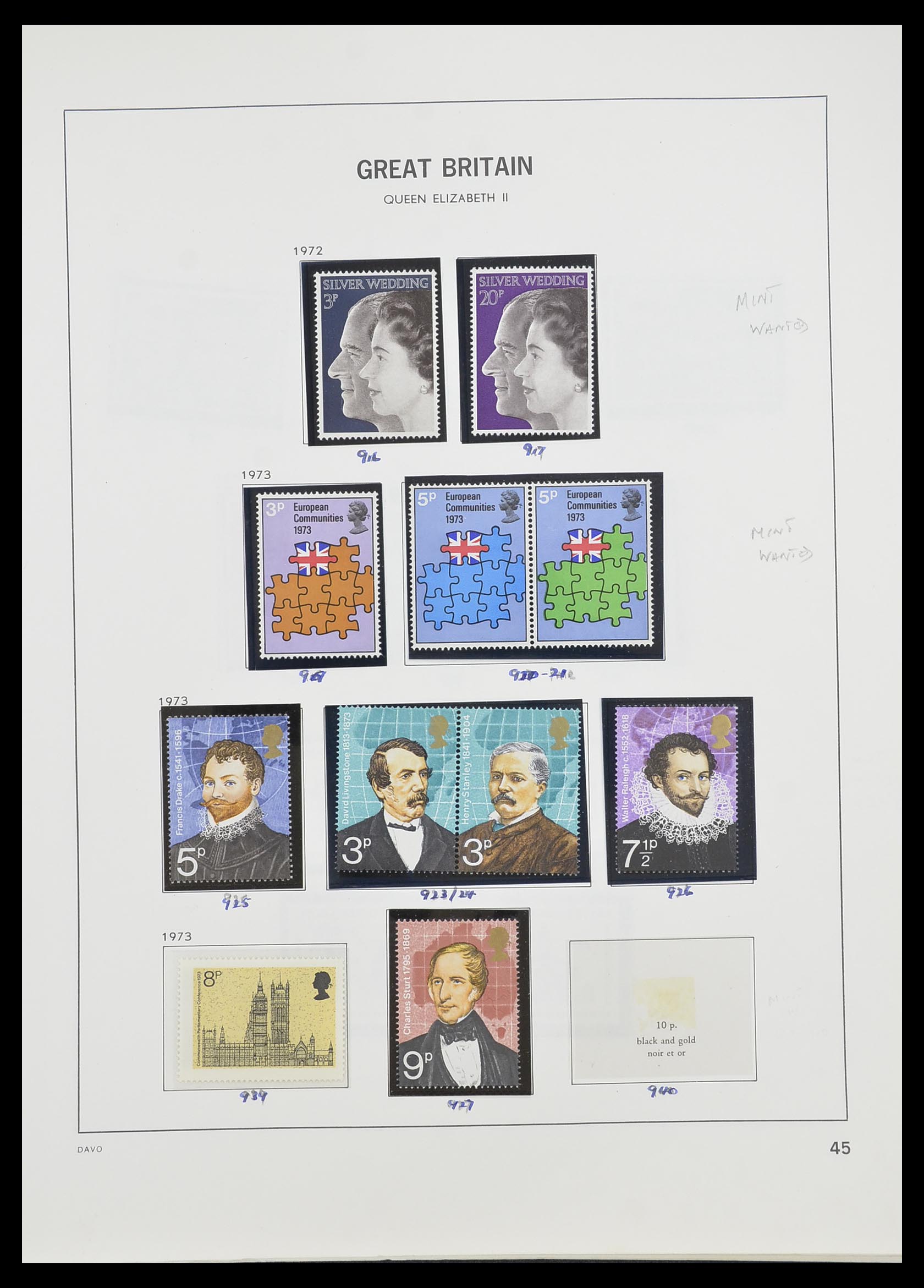 33419 050 - Postzegelverzameling 33419 Engeland 1875-1993.