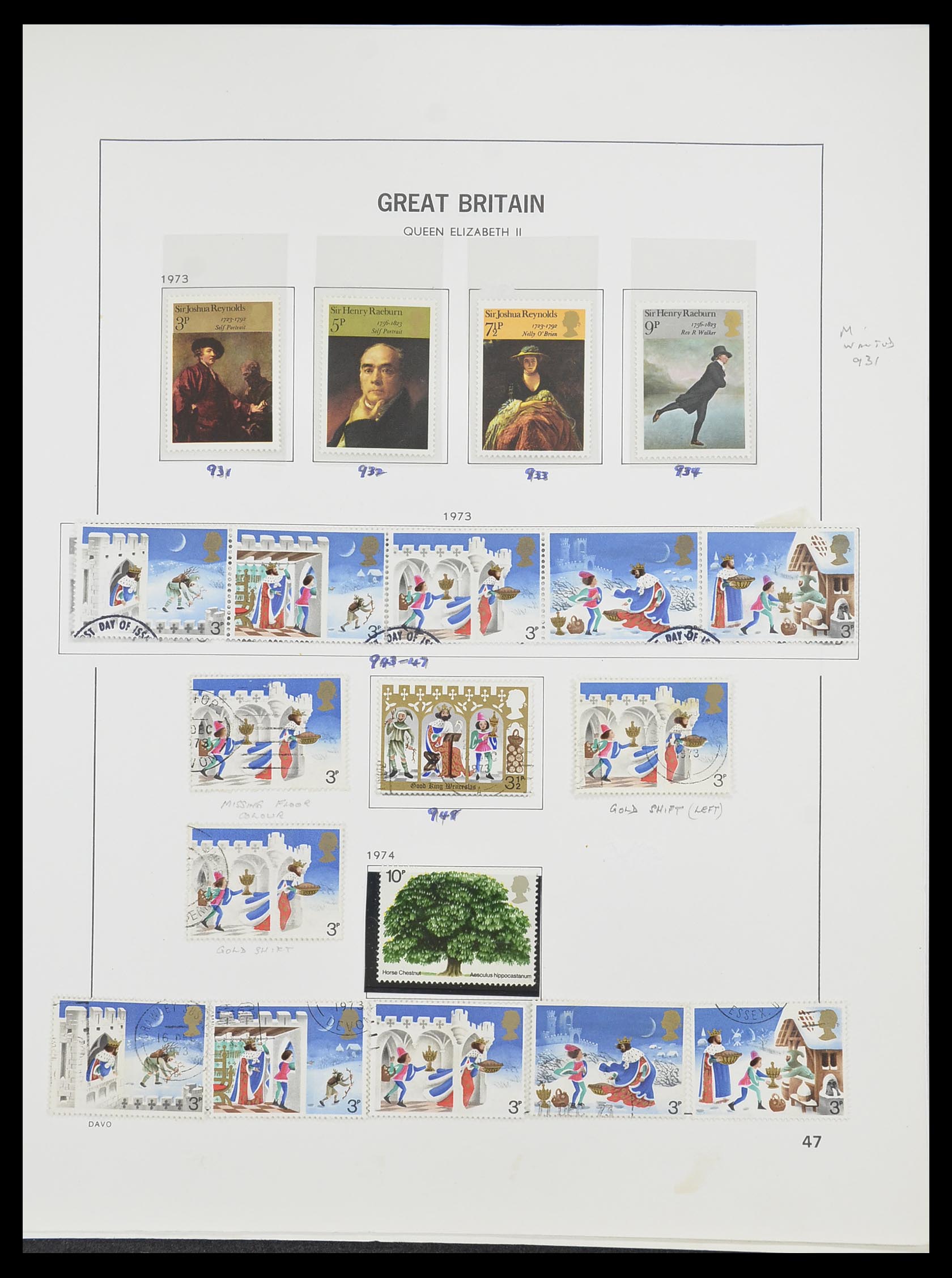 33419 053 - Postzegelverzameling 33419 Engeland 1875-1993.