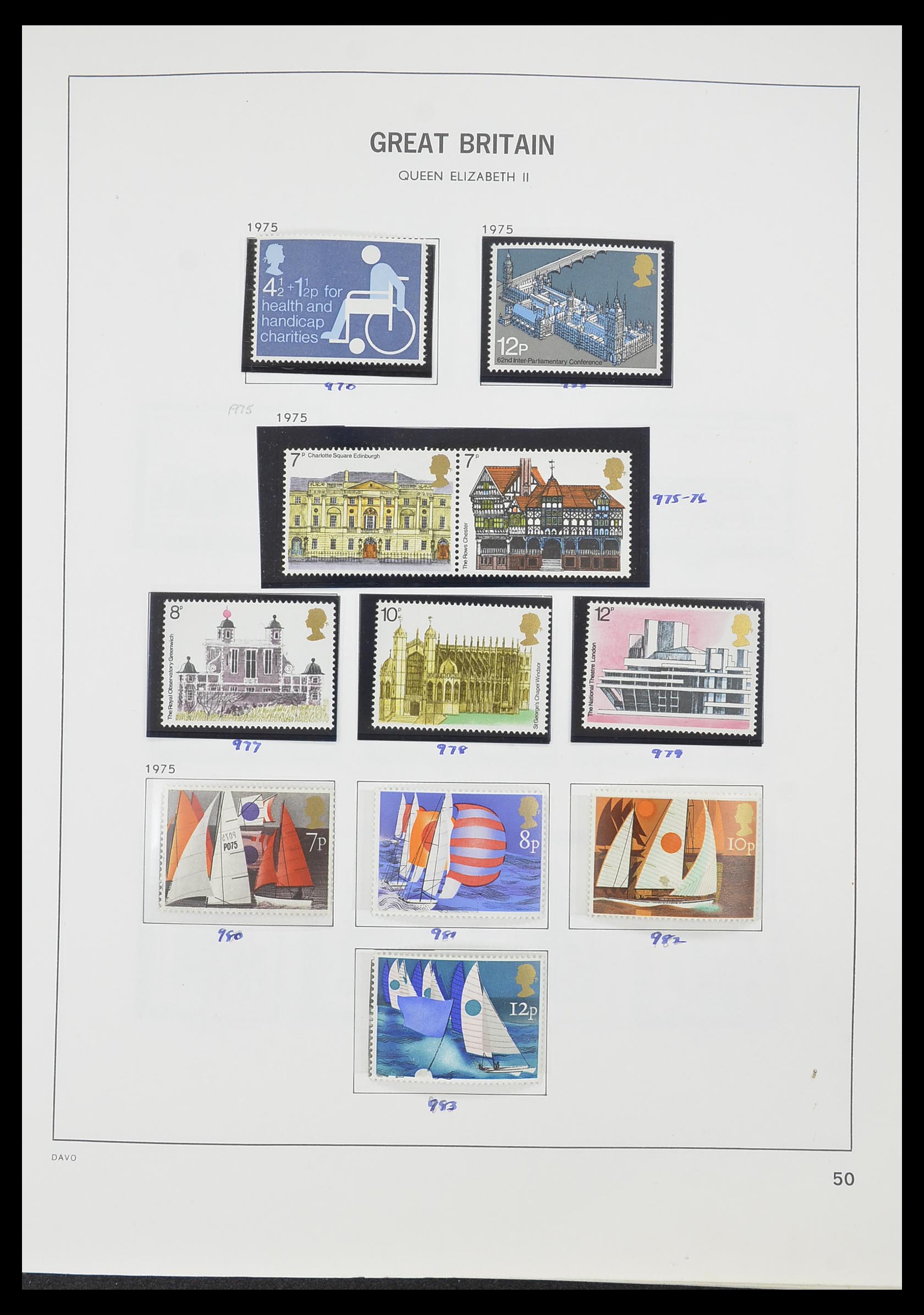 33419 056 - Stamp collection 33419 Great Britain 1875-1993.