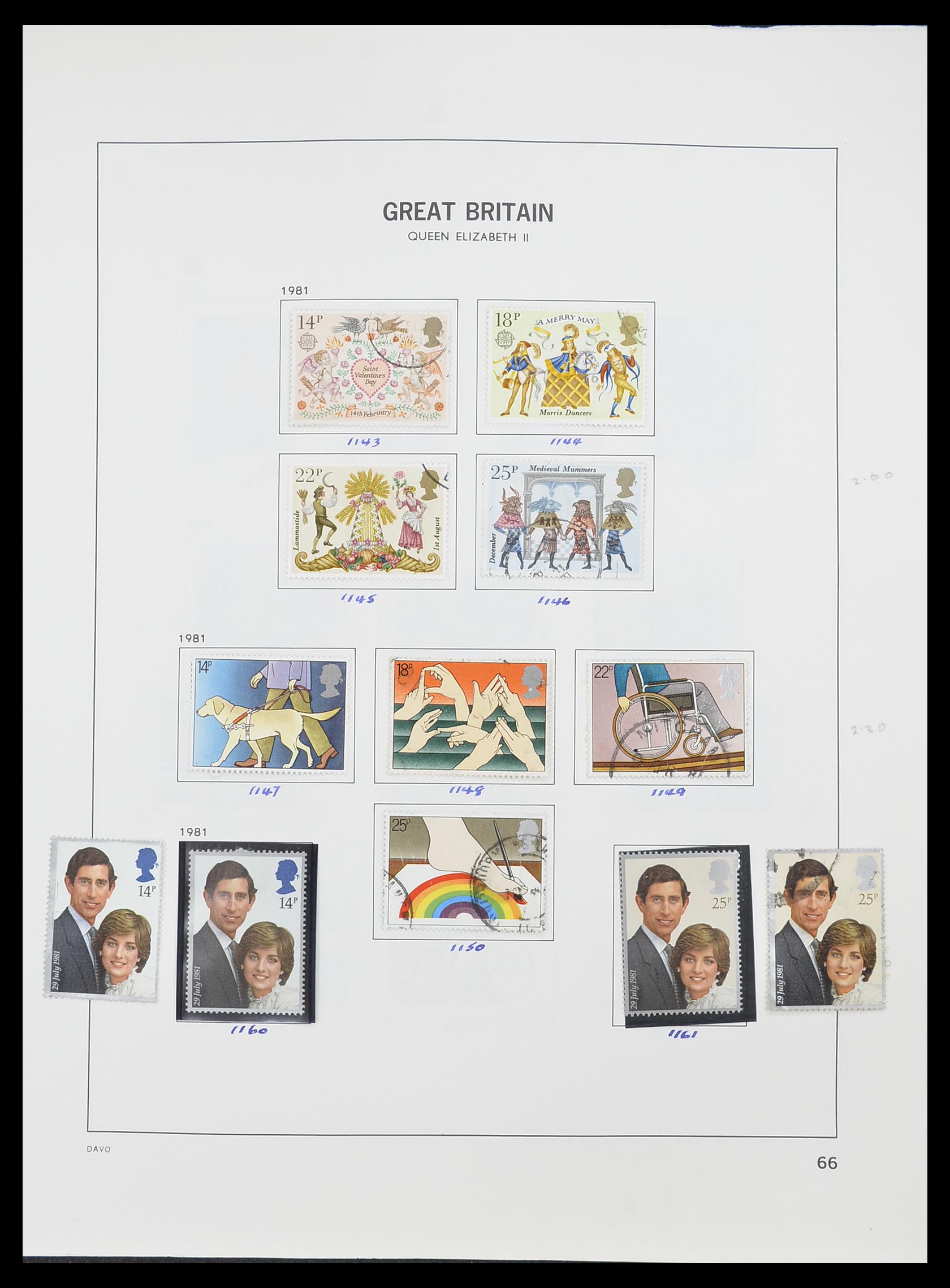 33419 074 - Postzegelverzameling 33419 Engeland 1875-1993.
