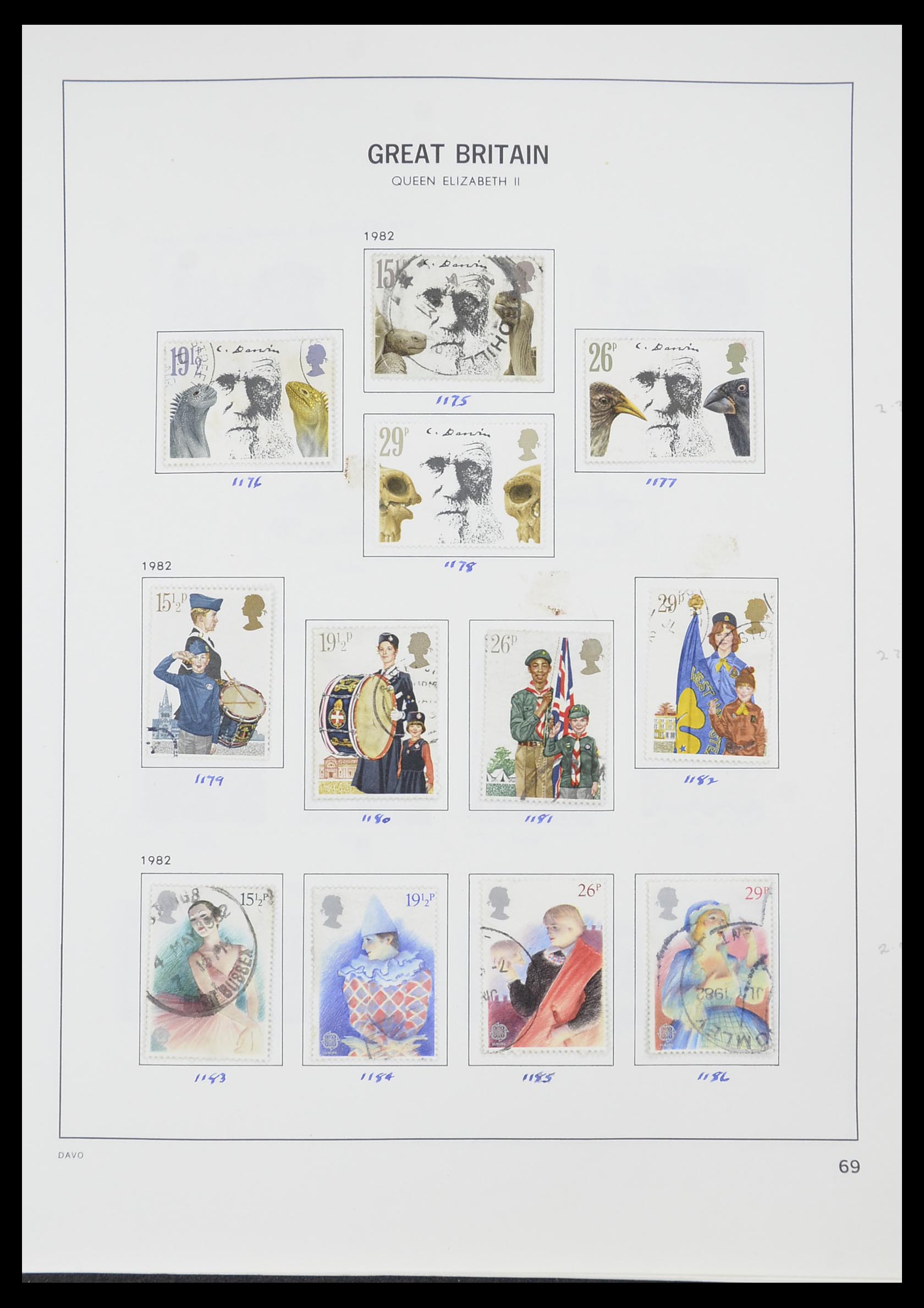 33419 077 - Postzegelverzameling 33419 Engeland 1875-1993.