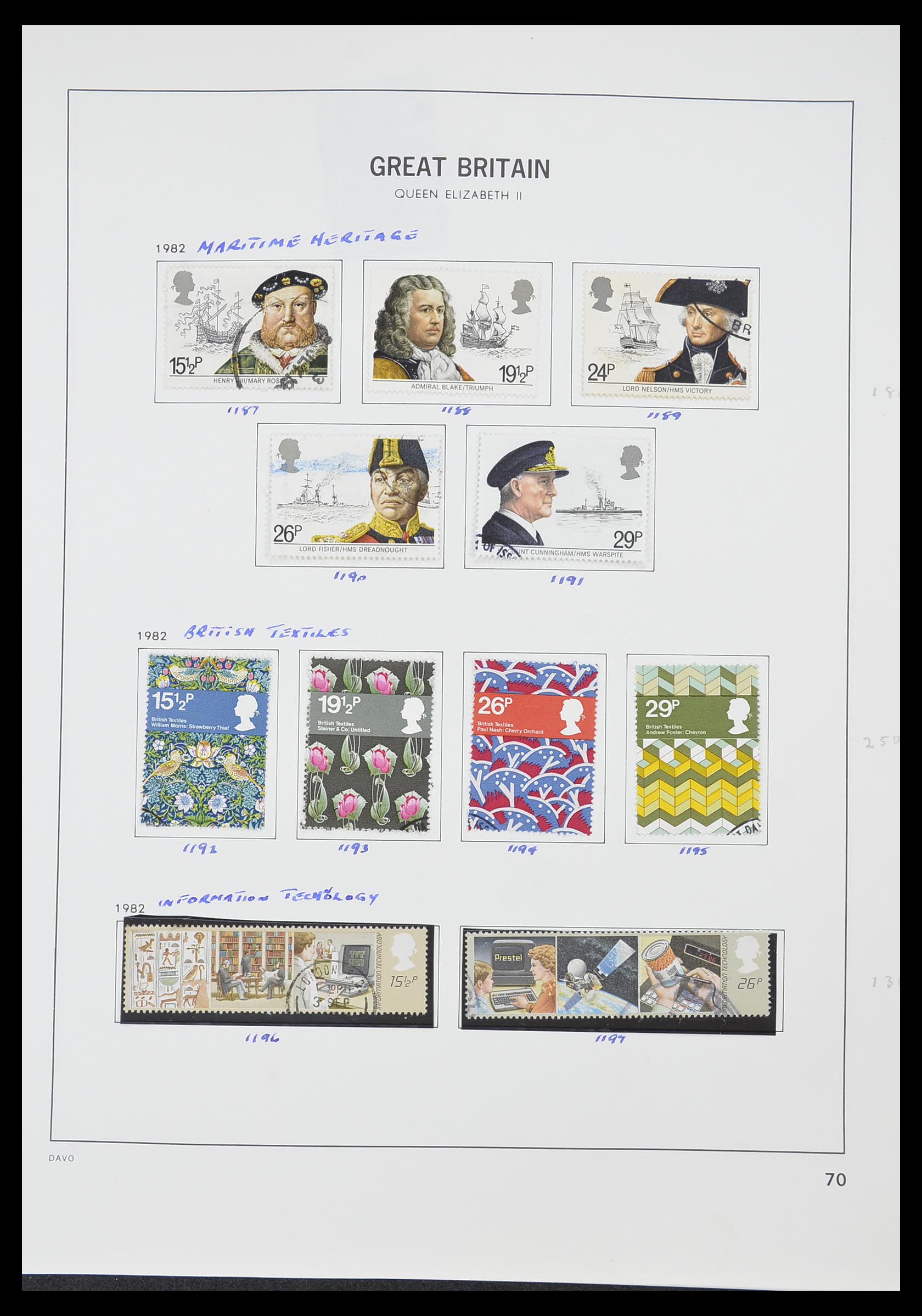 33419 078 - Postzegelverzameling 33419 Engeland 1875-1993.