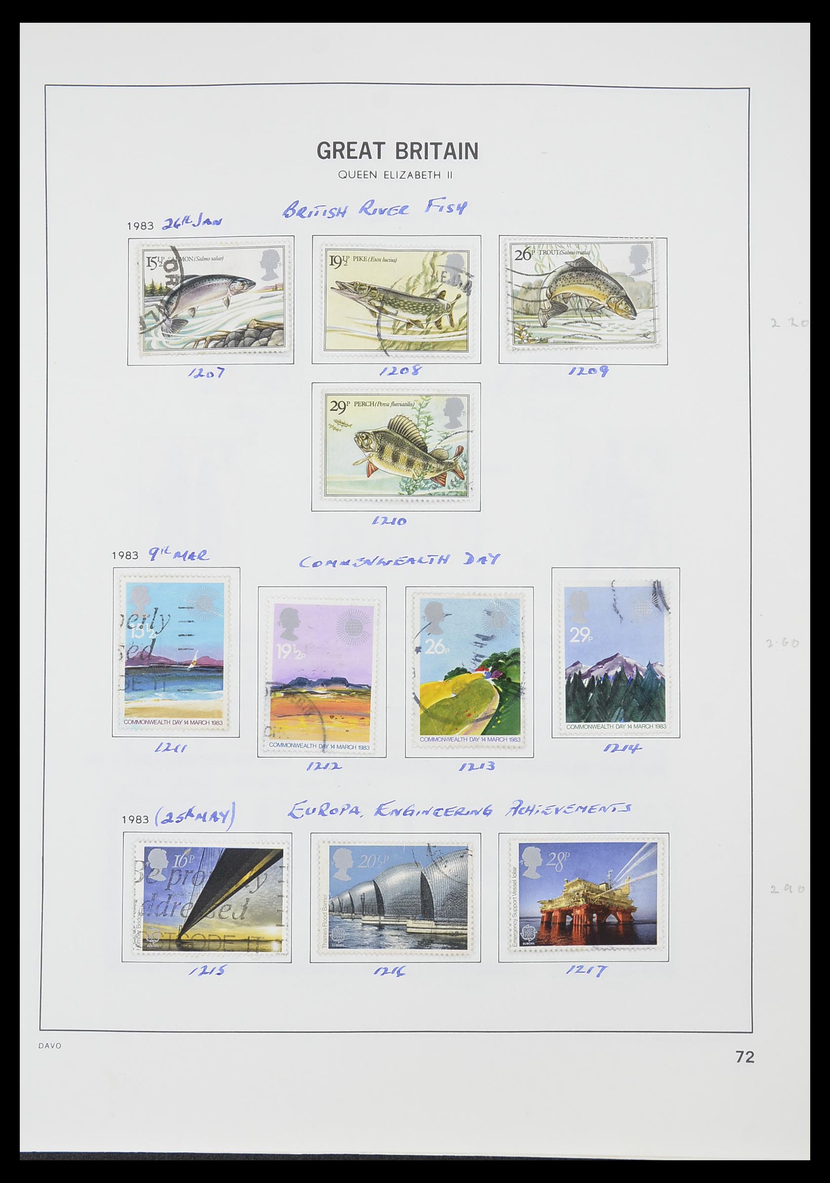 33419 080 - Postzegelverzameling 33419 Engeland 1875-1993.