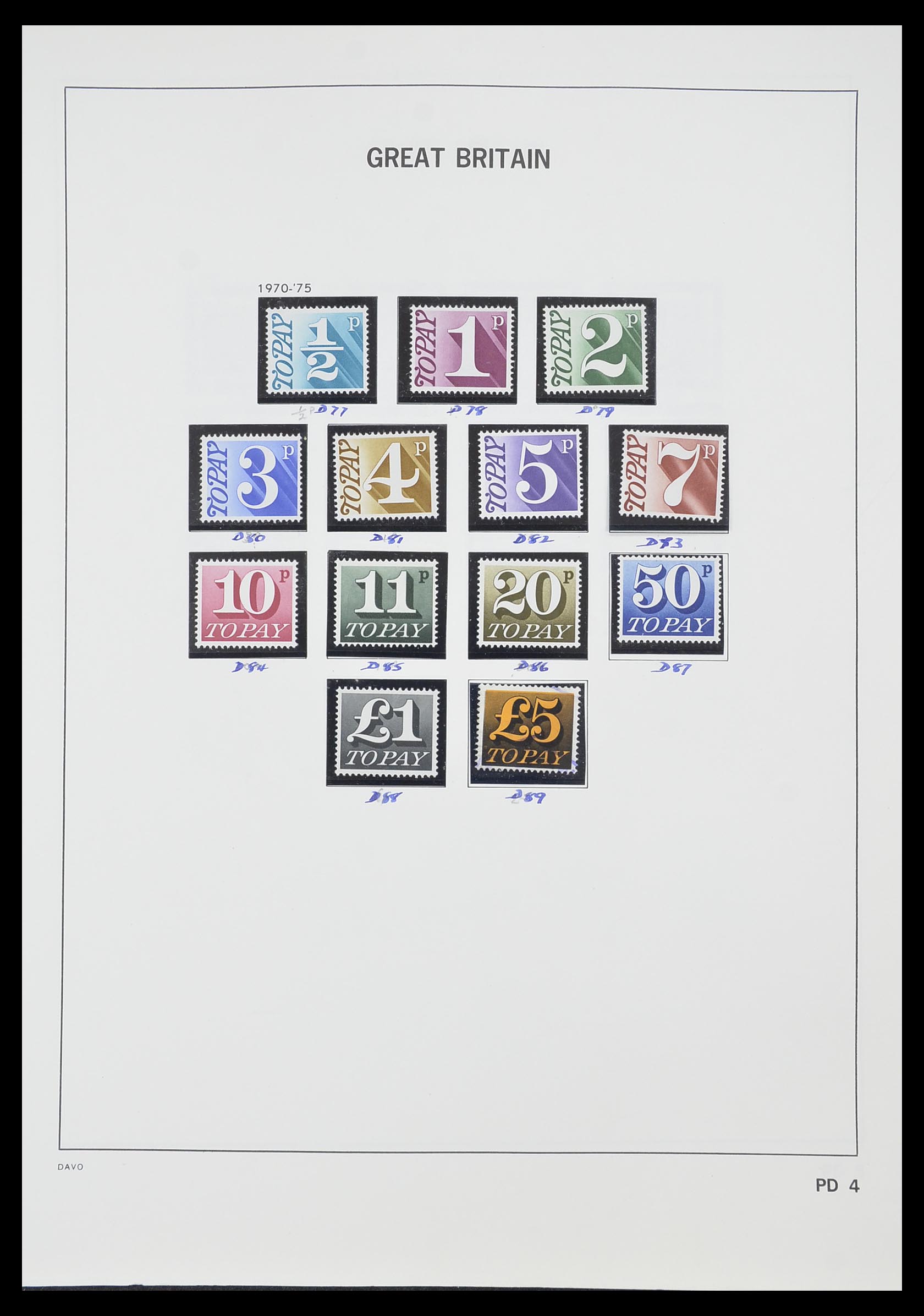 33419 086 - Postzegelverzameling 33419 Engeland 1875-1993.