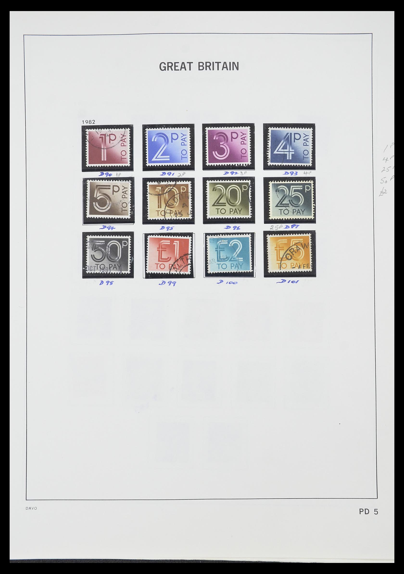 33419 087 - Postzegelverzameling 33419 Engeland 1875-1993.