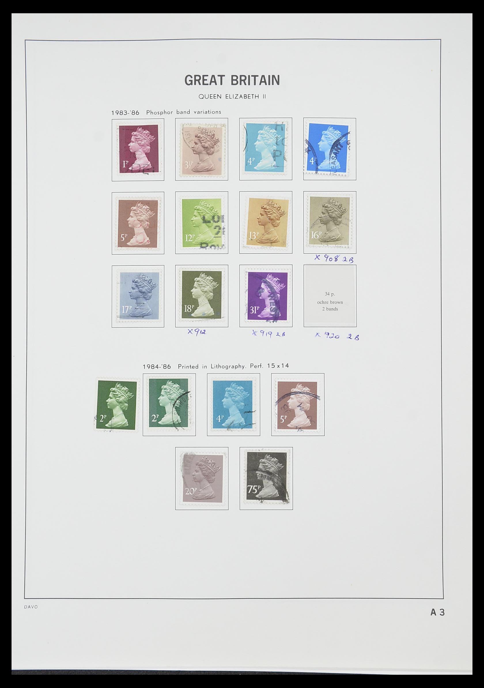 33419 090 - Postzegelverzameling 33419 Engeland 1875-1993.