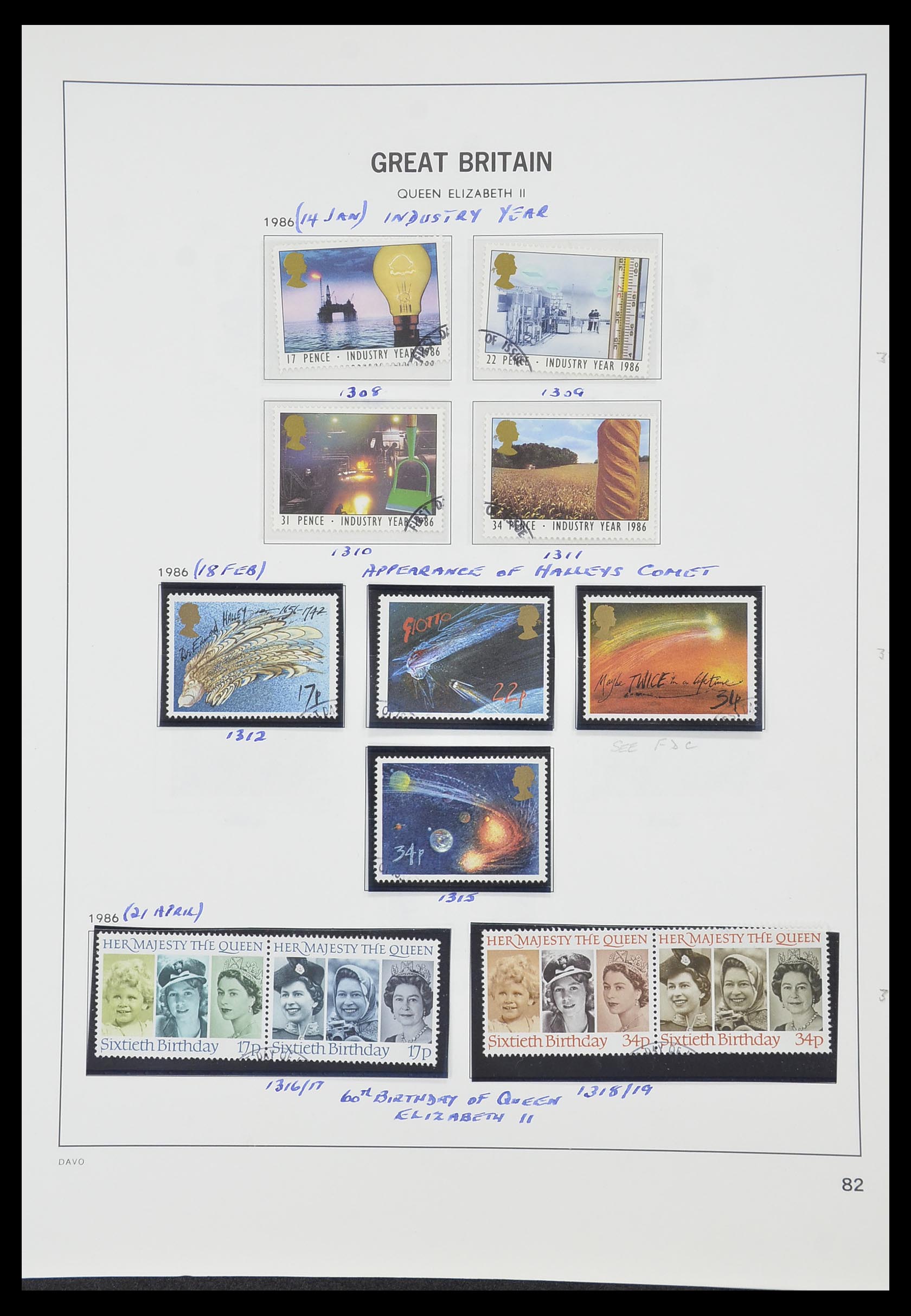 33419 125 - Stamp collection 33419 Great Britain 1875-1993.