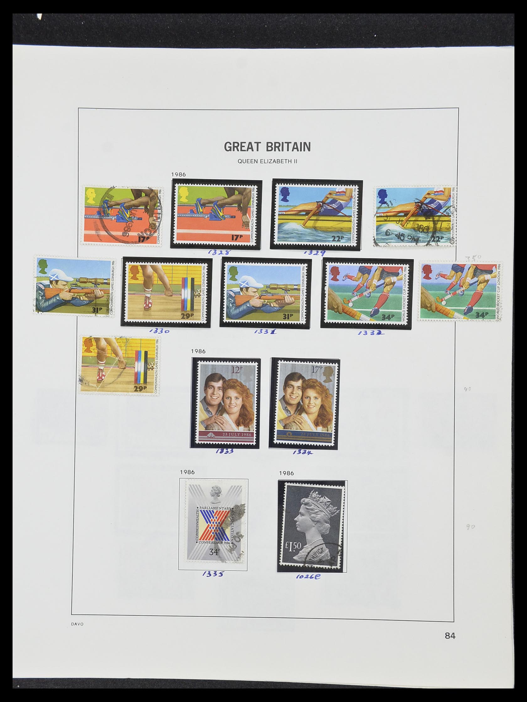 33419 127 - Postzegelverzameling 33419 Engeland 1875-1993.
