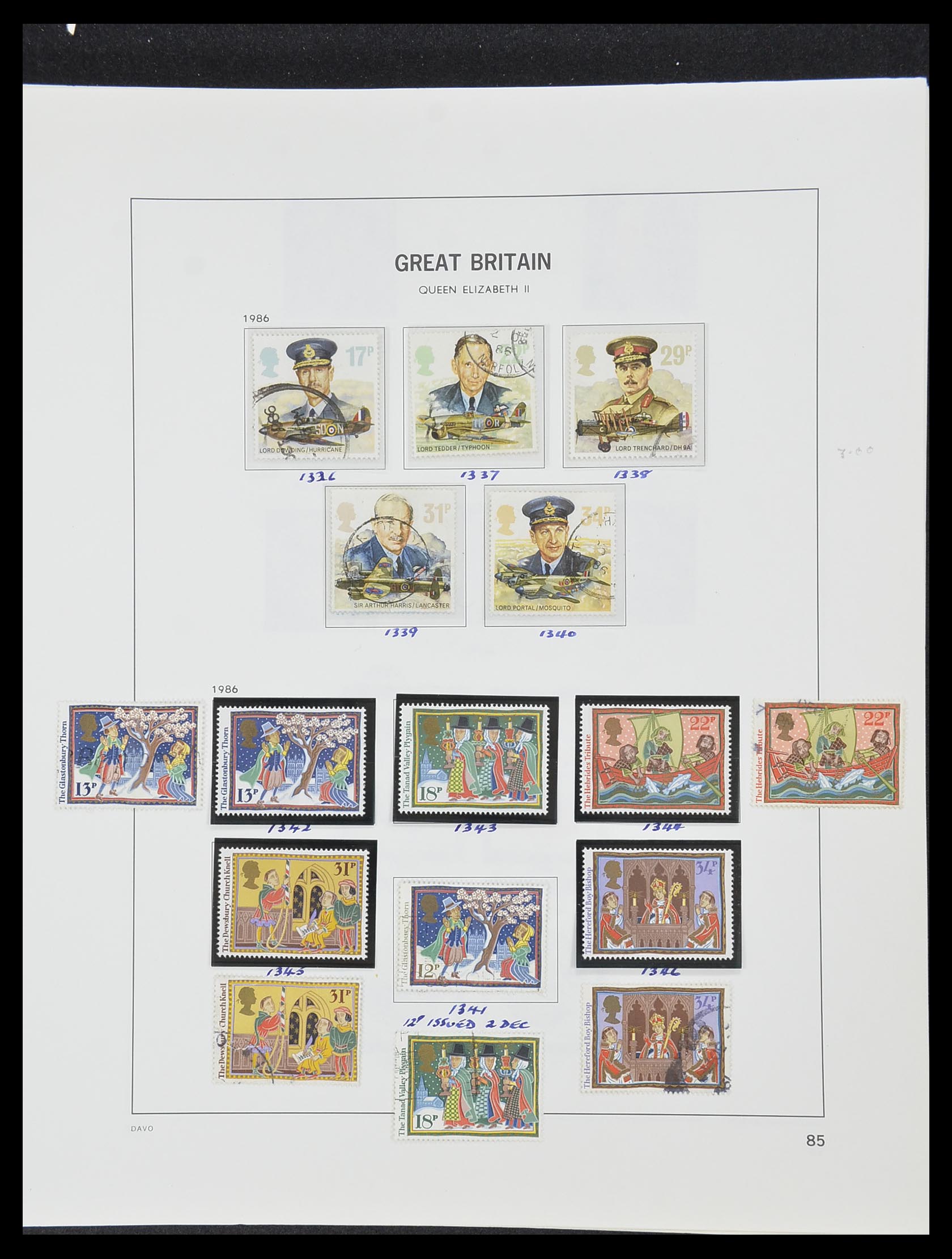33419 128 - Stamp collection 33419 Great Britain 1875-1993.