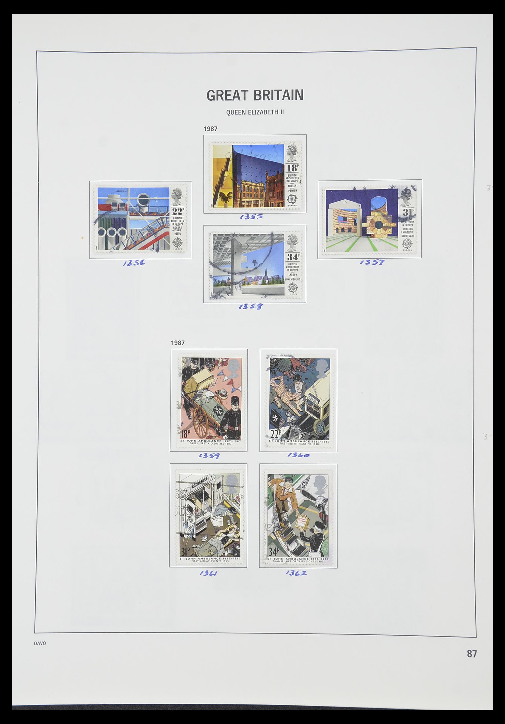 33419 130 - Postzegelverzameling 33419 Engeland 1875-1993.