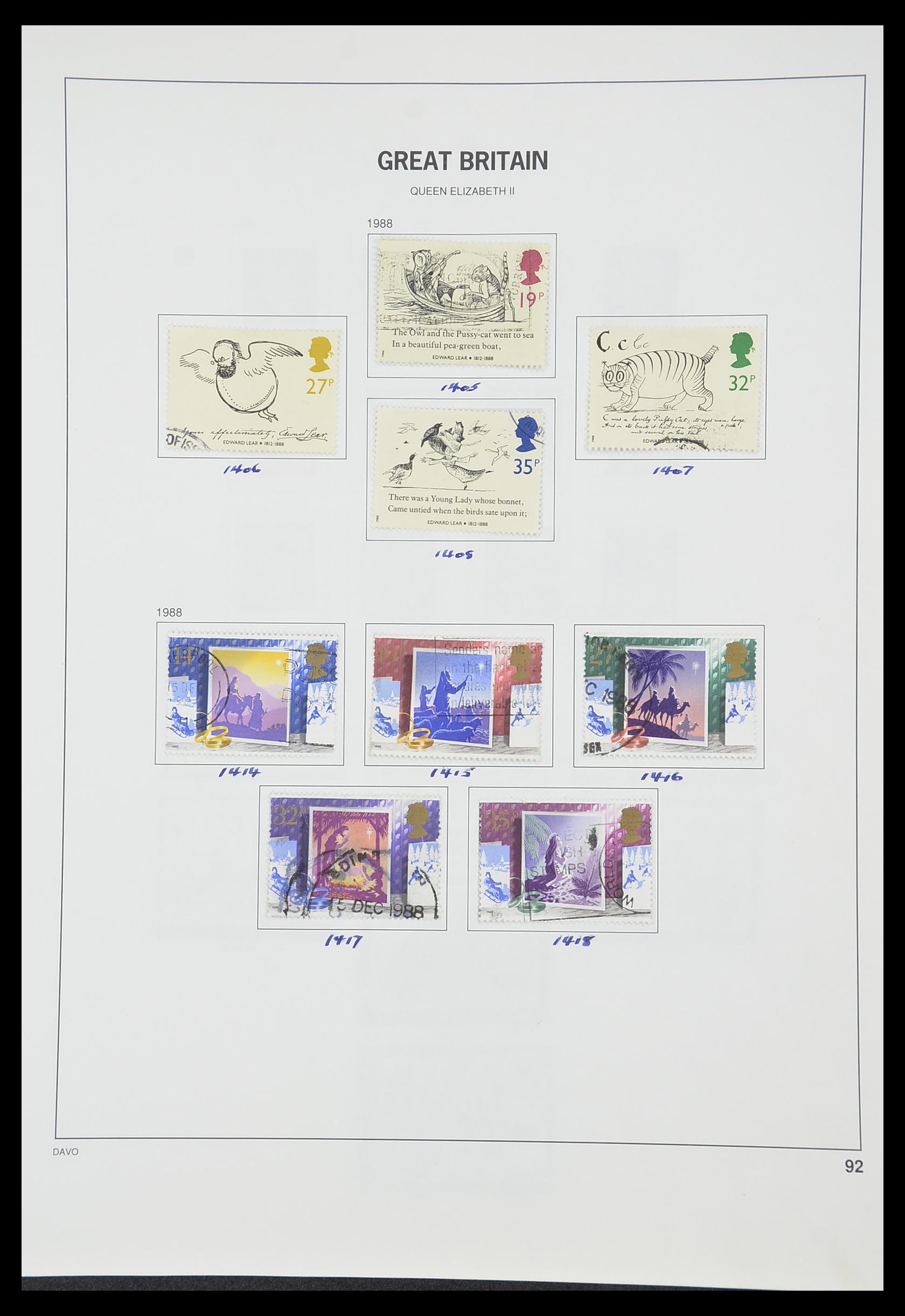 33419 135 - Postzegelverzameling 33419 Engeland 1875-1993.