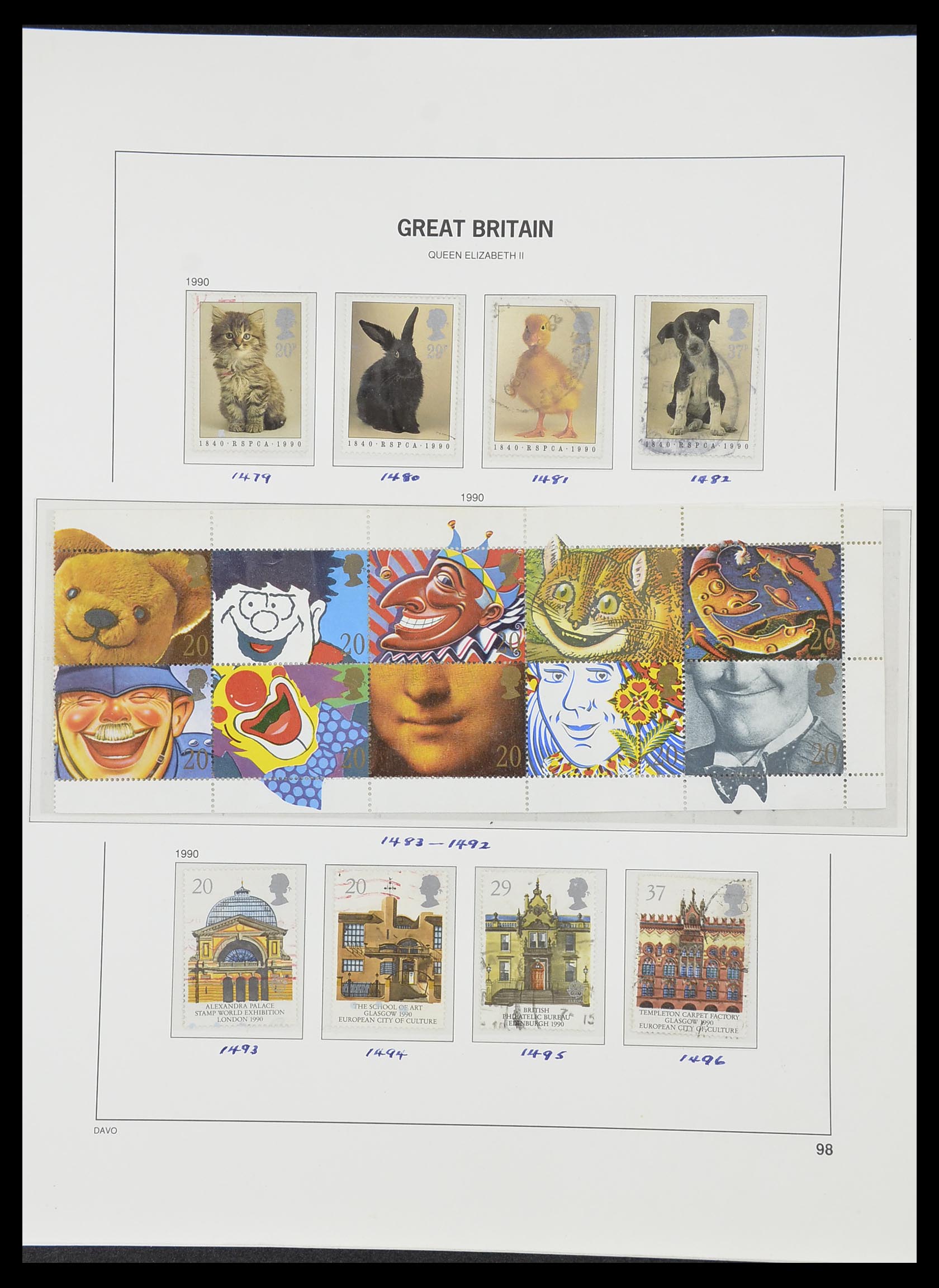 33419 141 - Postzegelverzameling 33419 Engeland 1875-1993.