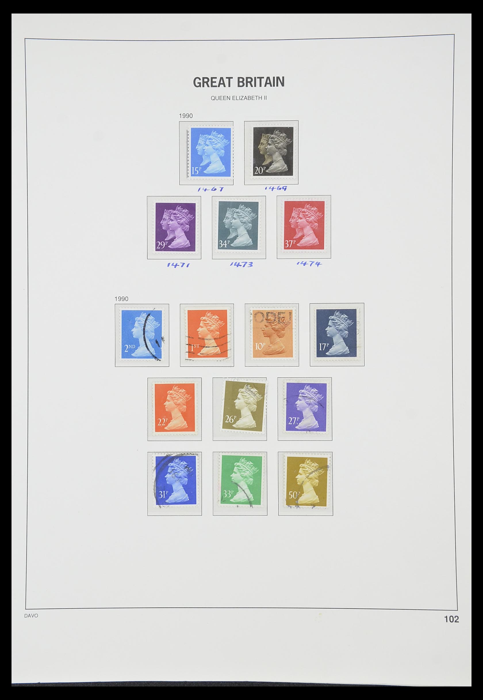 33419 145 - Postzegelverzameling 33419 Engeland 1875-1993.