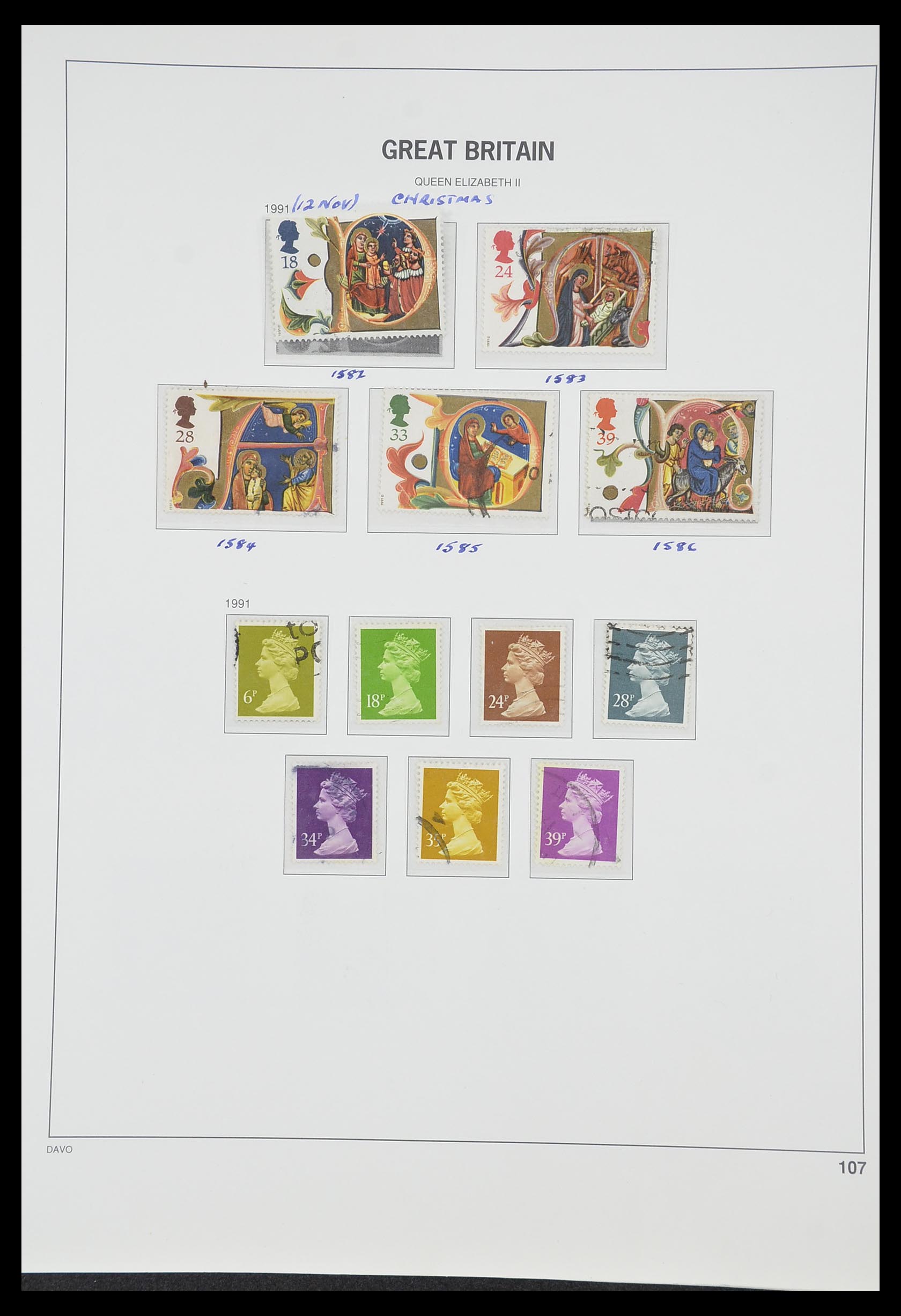 33419 150 - Postzegelverzameling 33419 Engeland 1875-1993.