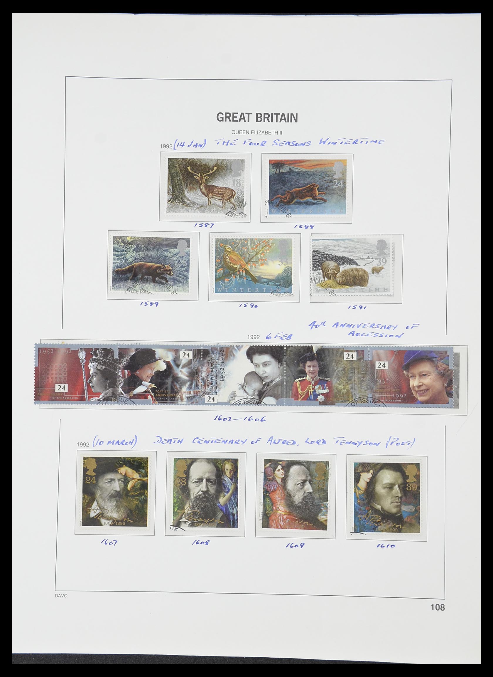33419 151 - Stamp collection 33419 Great Britain 1875-1993.