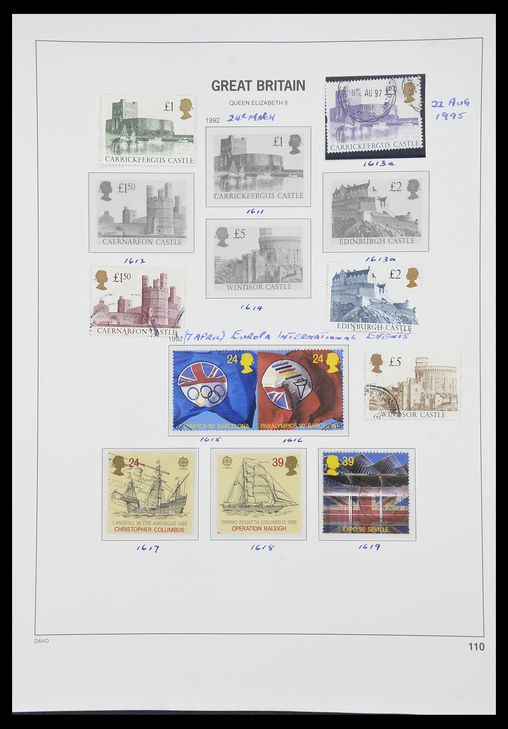 33419 153 - Postzegelverzameling 33419 Engeland 1875-1993.