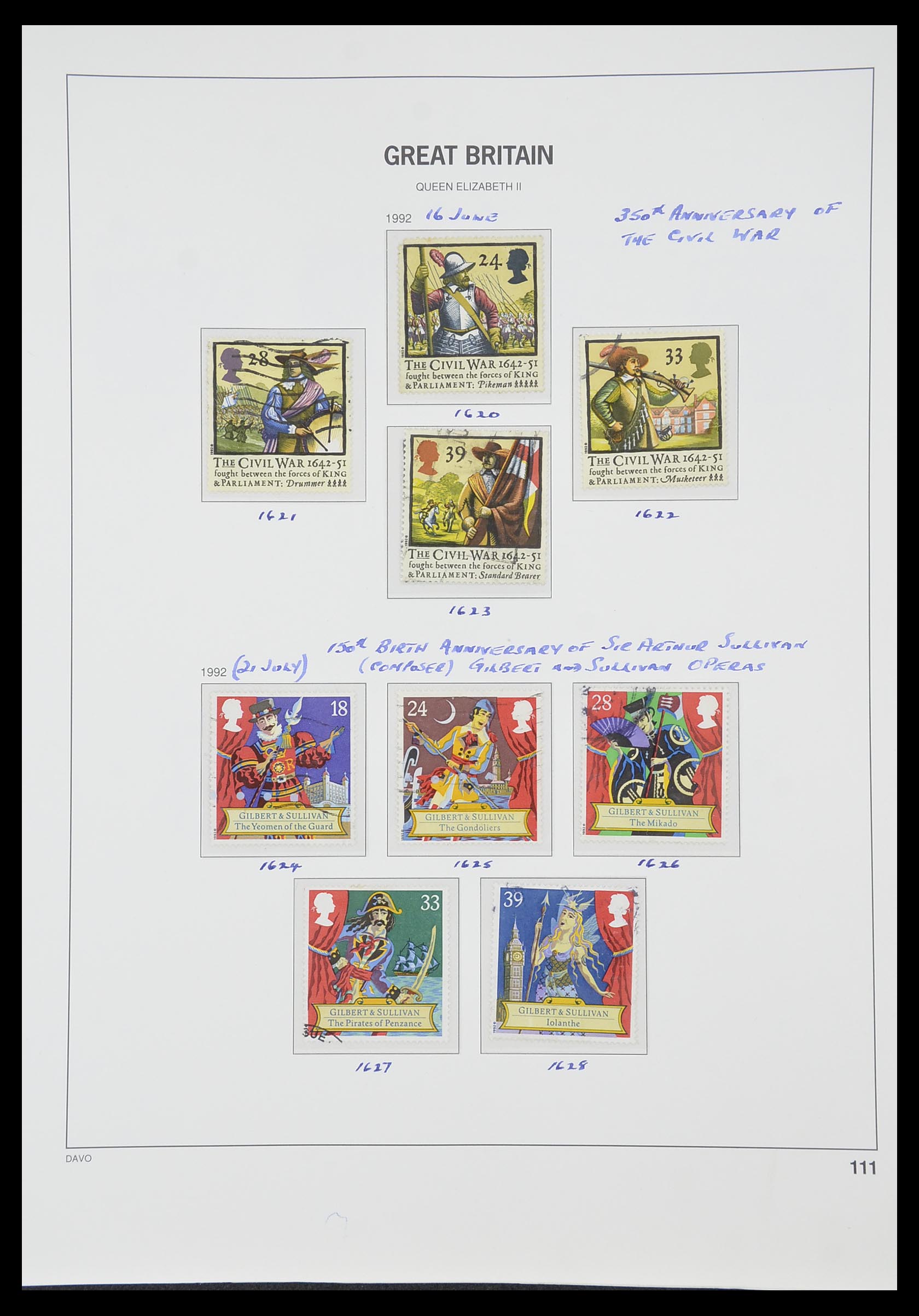 33419 154 - Postzegelverzameling 33419 Engeland 1875-1993.