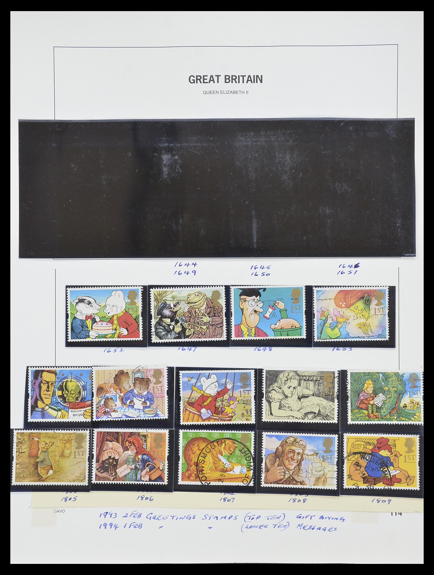 33419 158 - Postzegelverzameling 33419 Engeland 1875-1993.