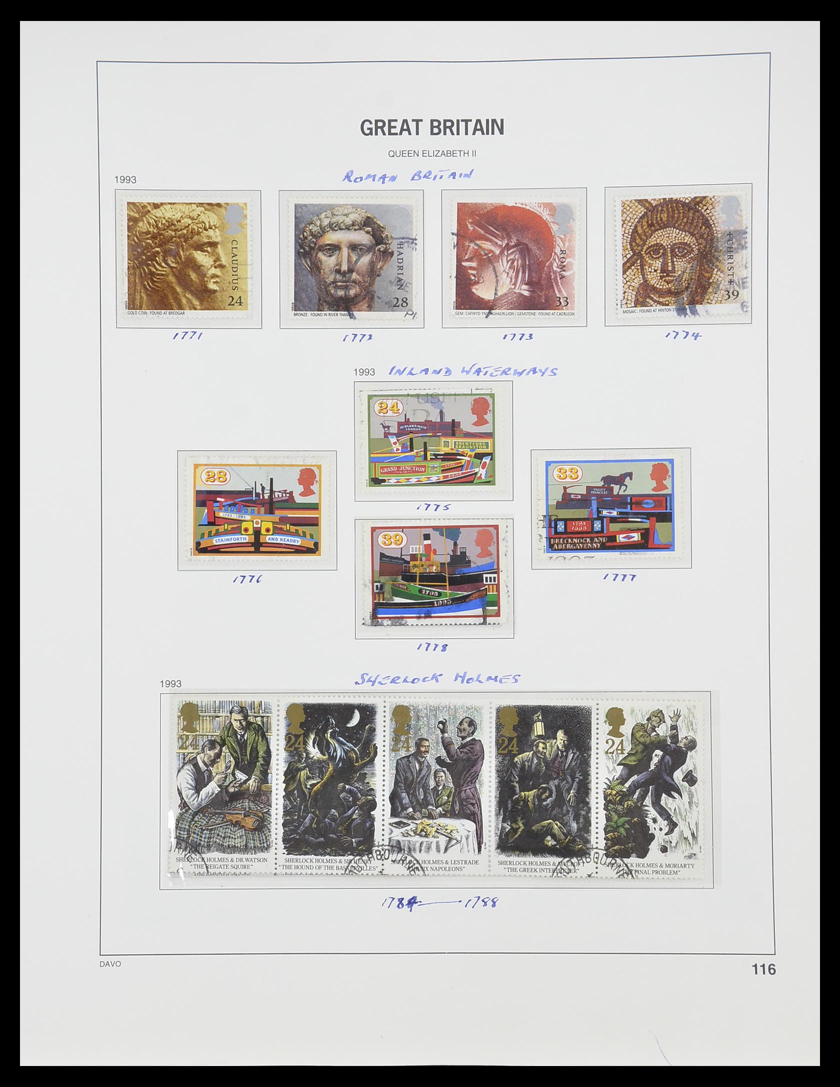 33419 160 - Postzegelverzameling 33419 Engeland 1875-1993.