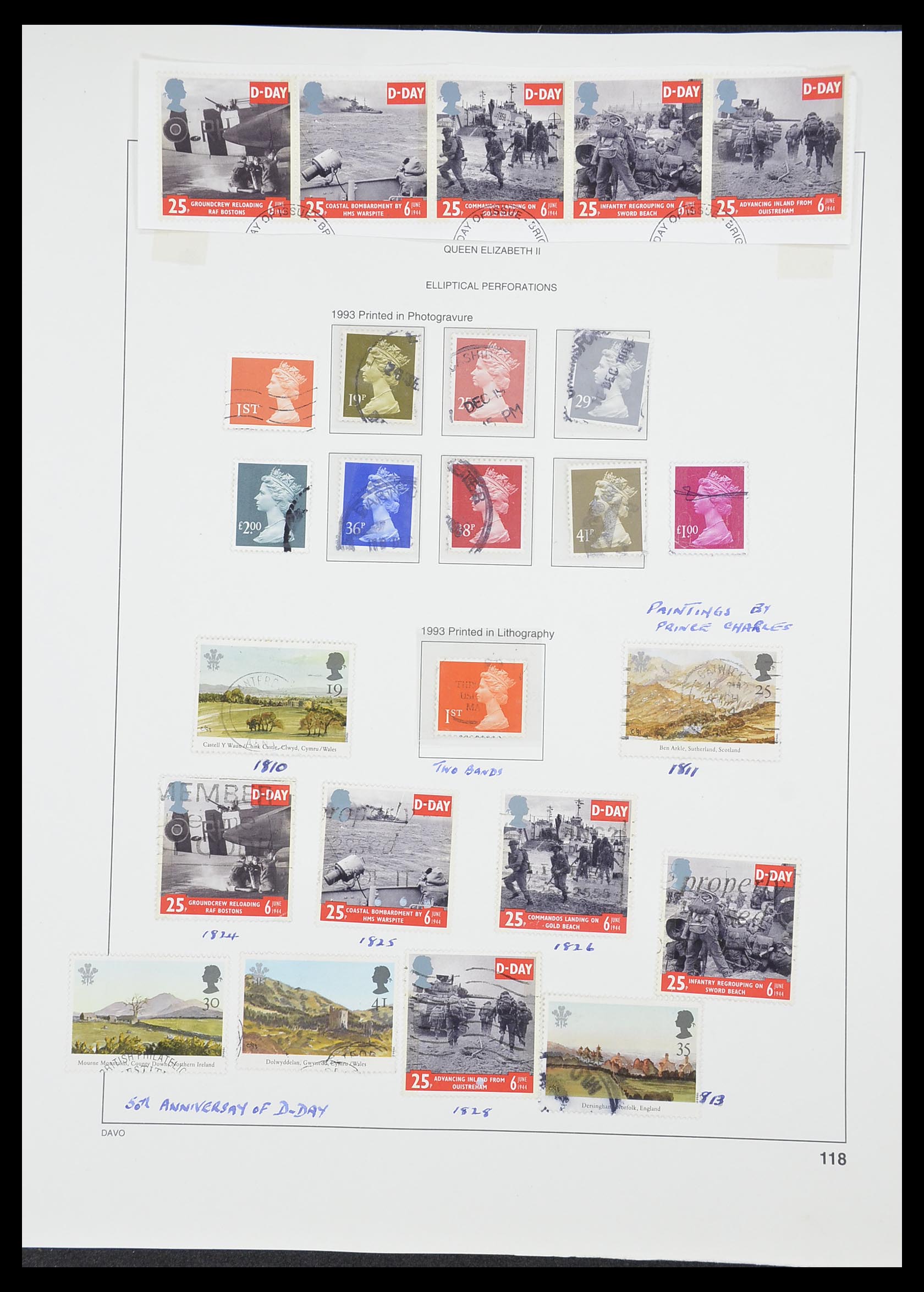 33419 162 - Postzegelverzameling 33419 Engeland 1875-1993.