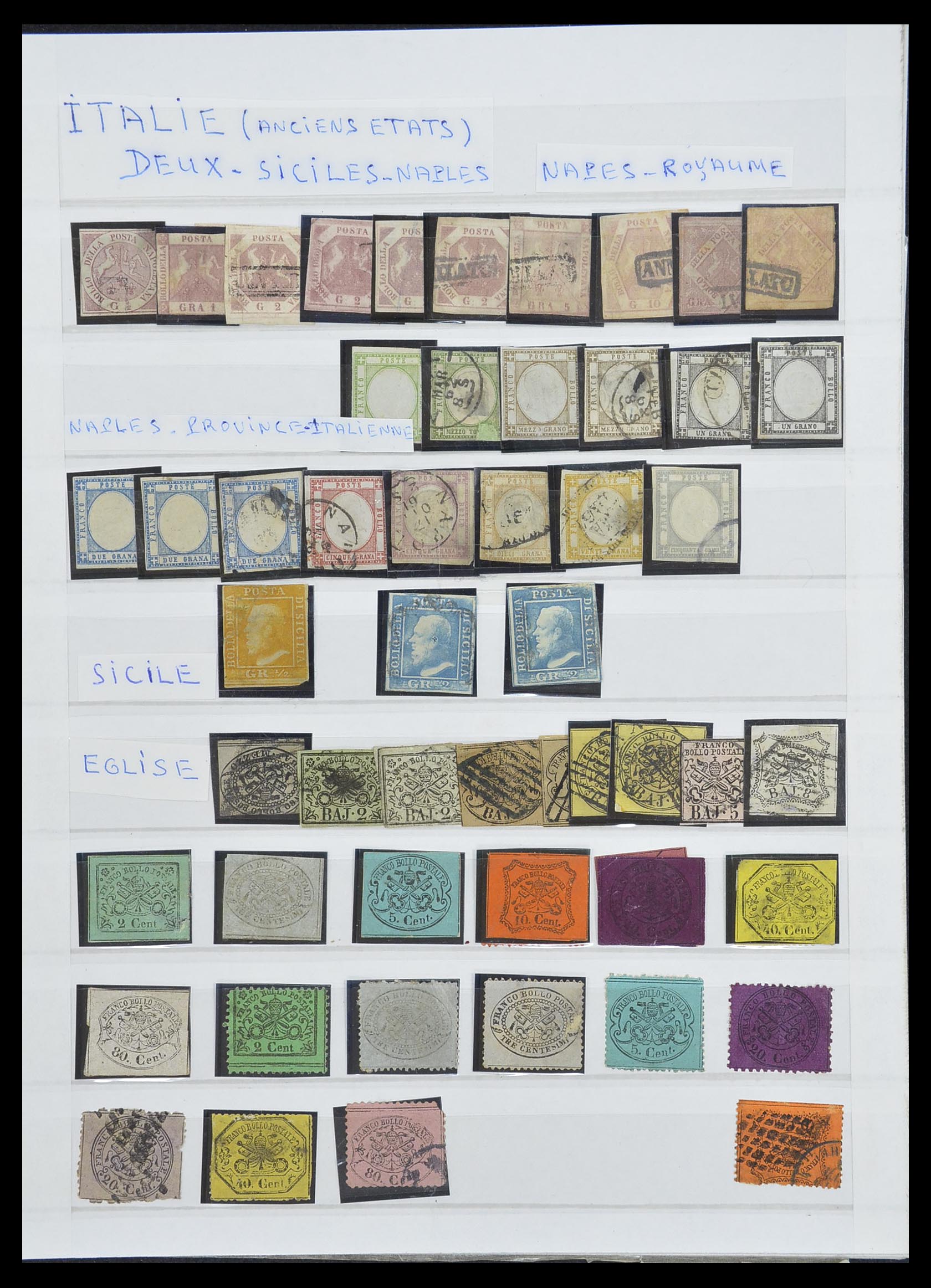 33422 001 - Postzegelverzameling 33422 Italië en Staten 1850-1974.