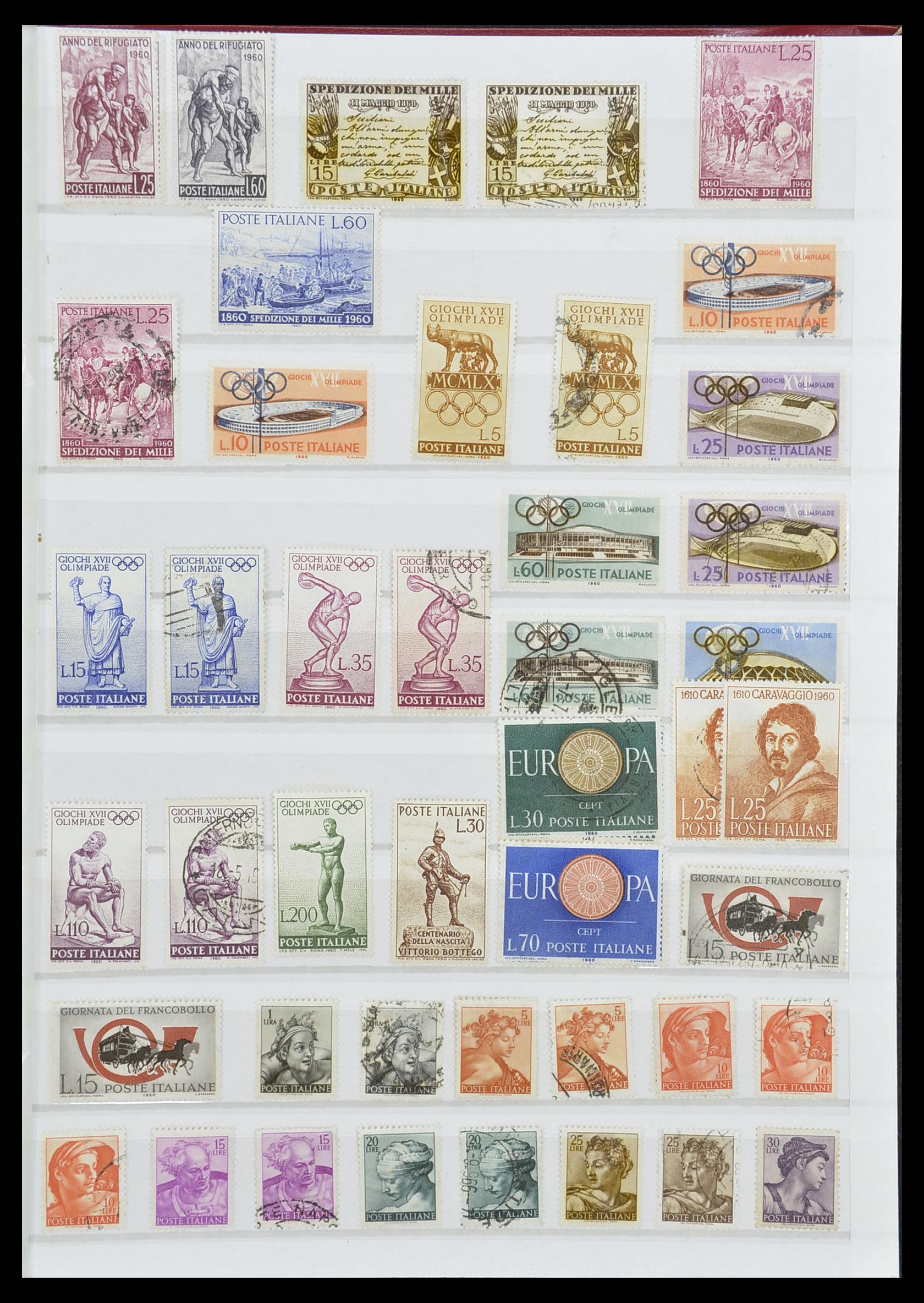 33422 032 - Postzegelverzameling 33422 Italië en Staten 1850-1974.