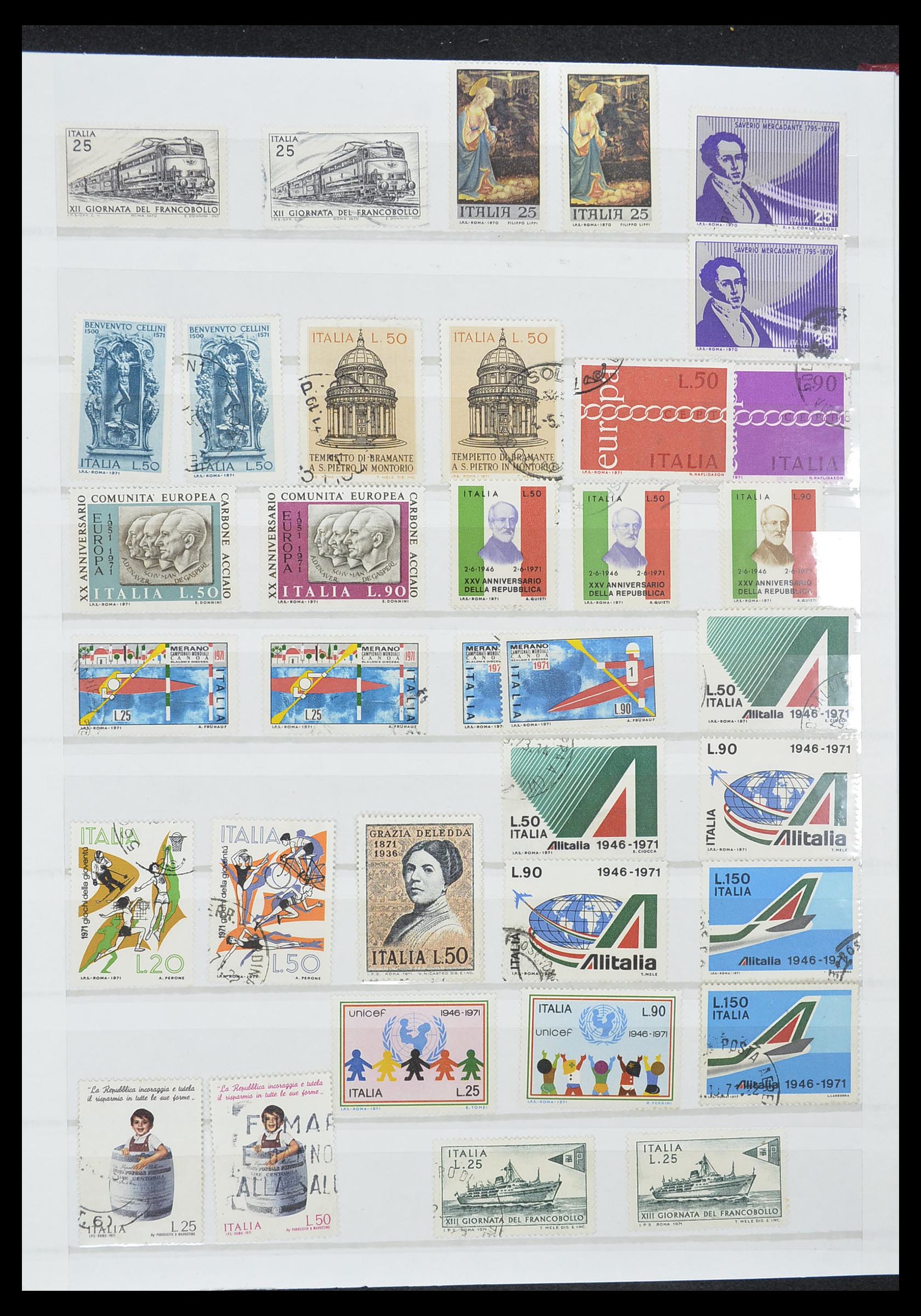 33422 043 - Postzegelverzameling 33422 Italië en Staten 1850-1974.