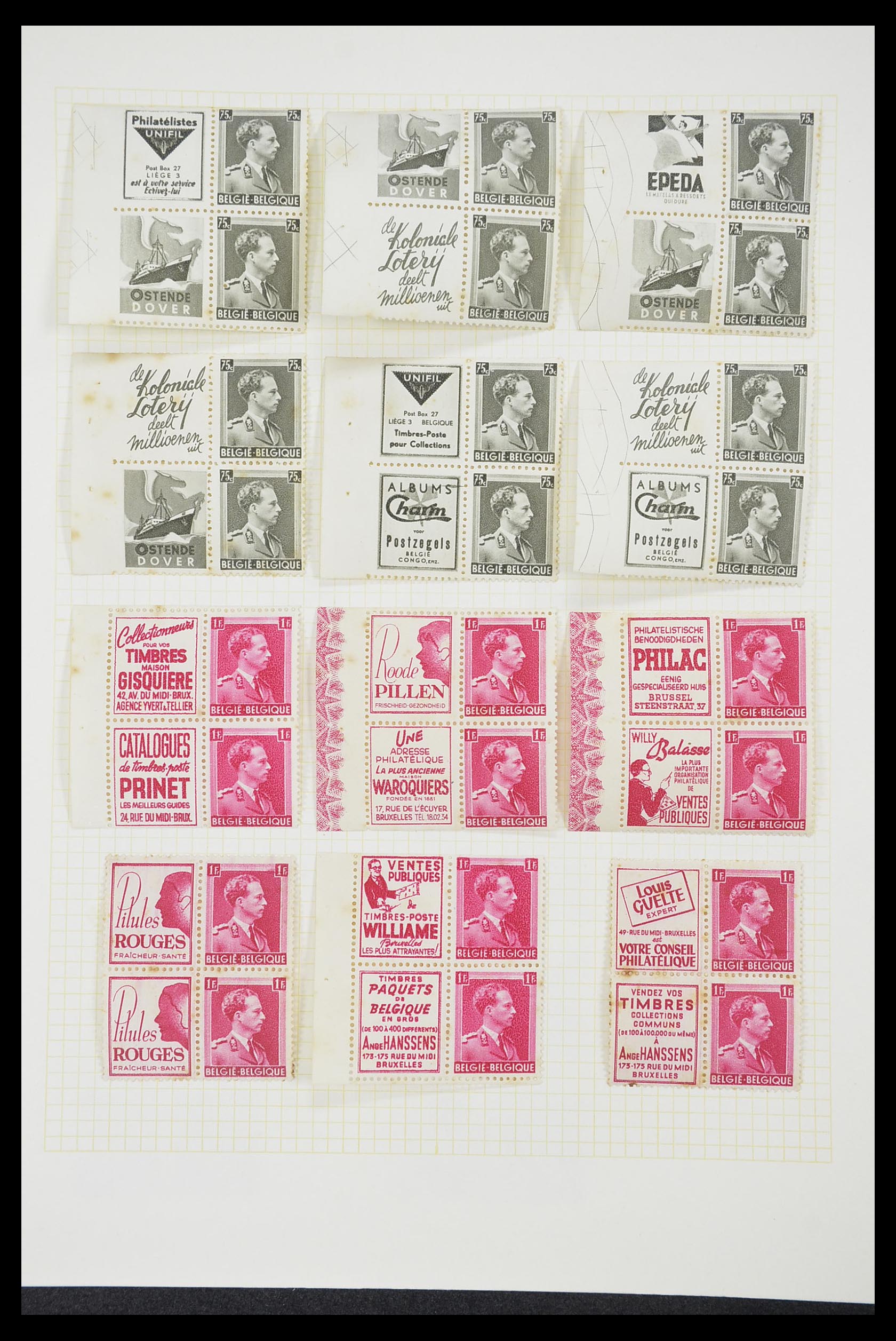 33424 093 - Postzegelverzameling 33424 België 1697(!)-1960.