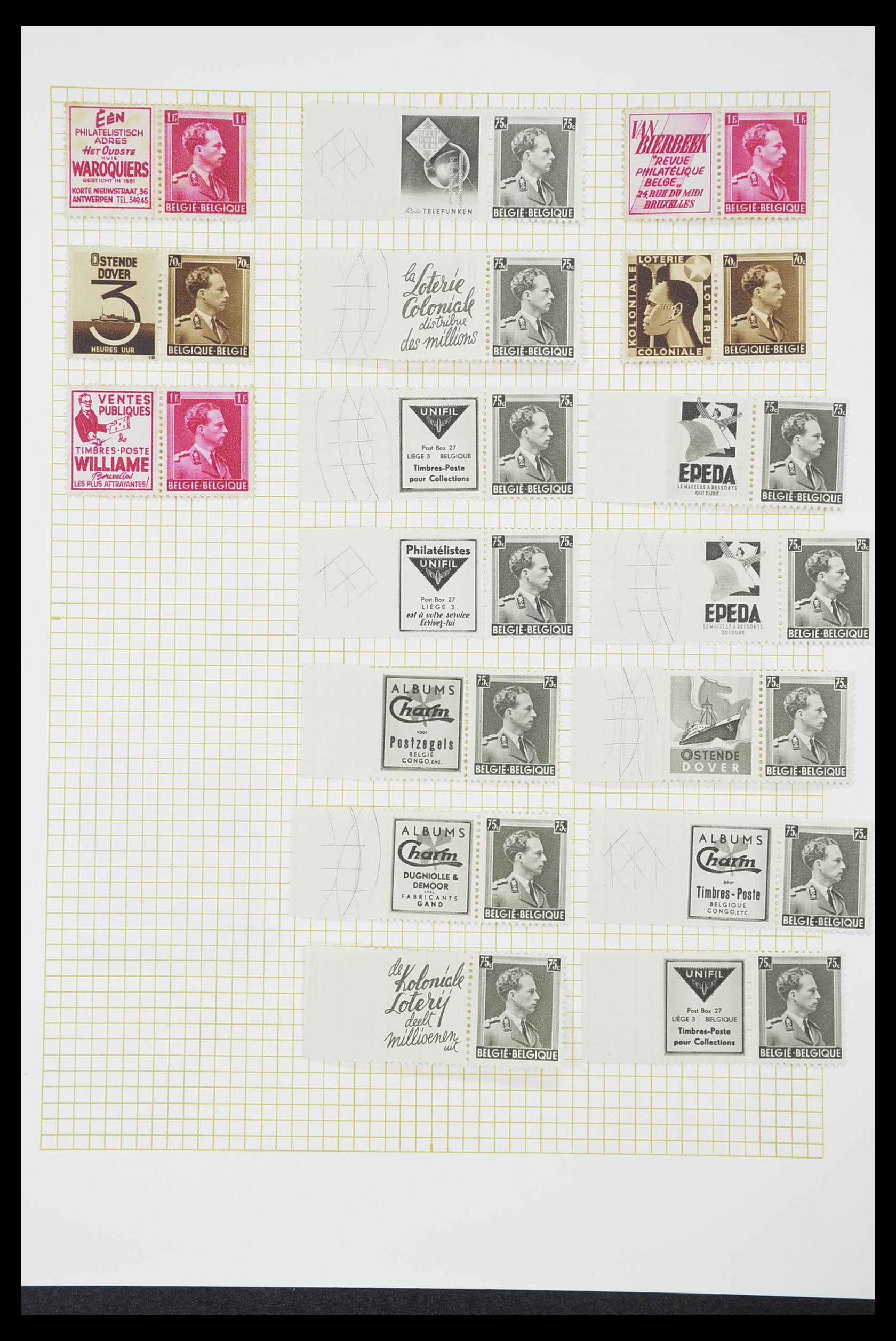 33424 095 - Postzegelverzameling 33424 België 1697(!)-1960.
