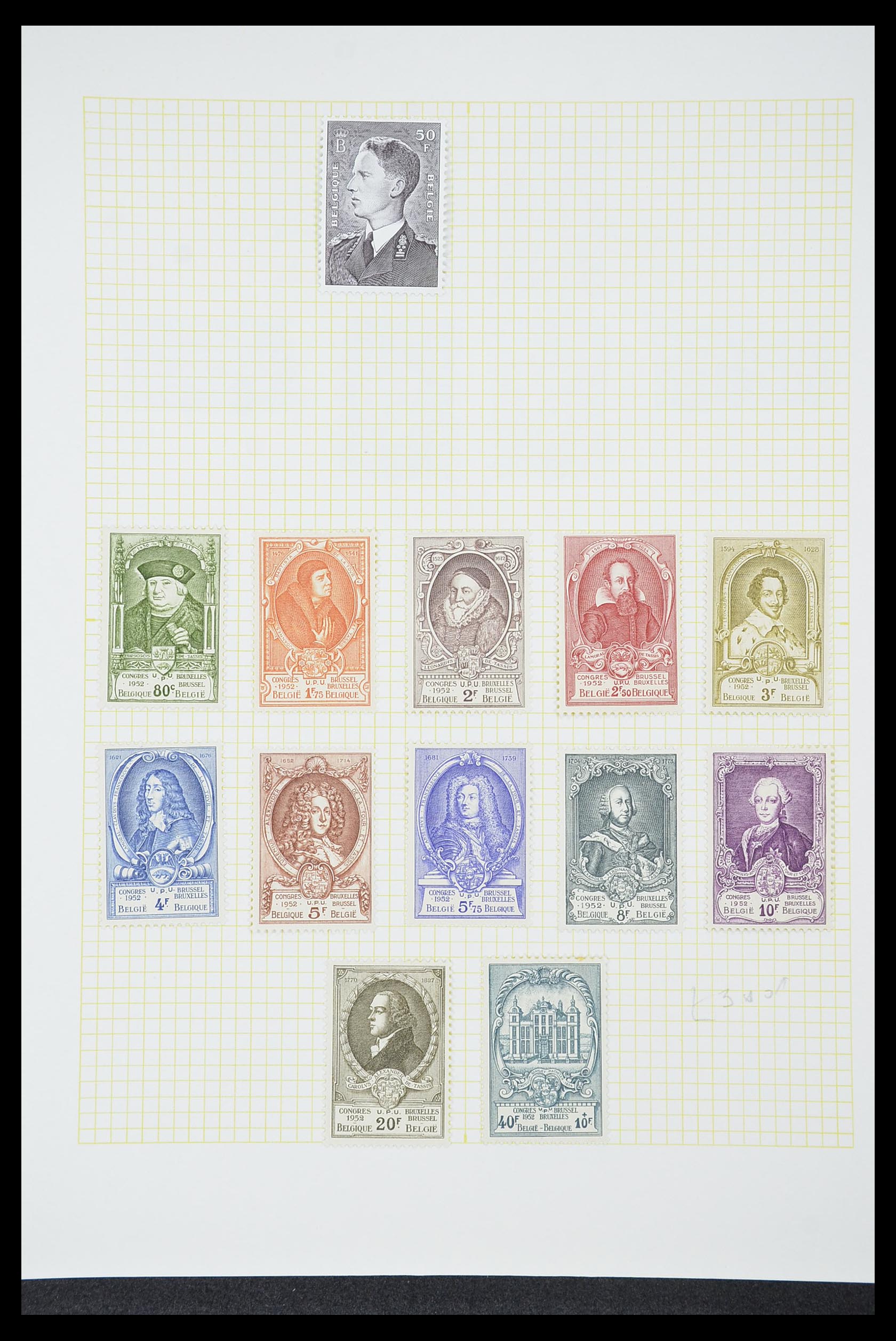 33424 117 - Postzegelverzameling 33424 België 1697(!)-1960.