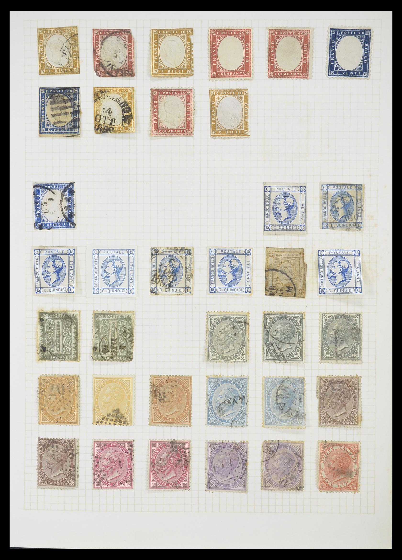 33428 007 - Postzegelverzameling 33428 Italië en Staten 1850-2005.