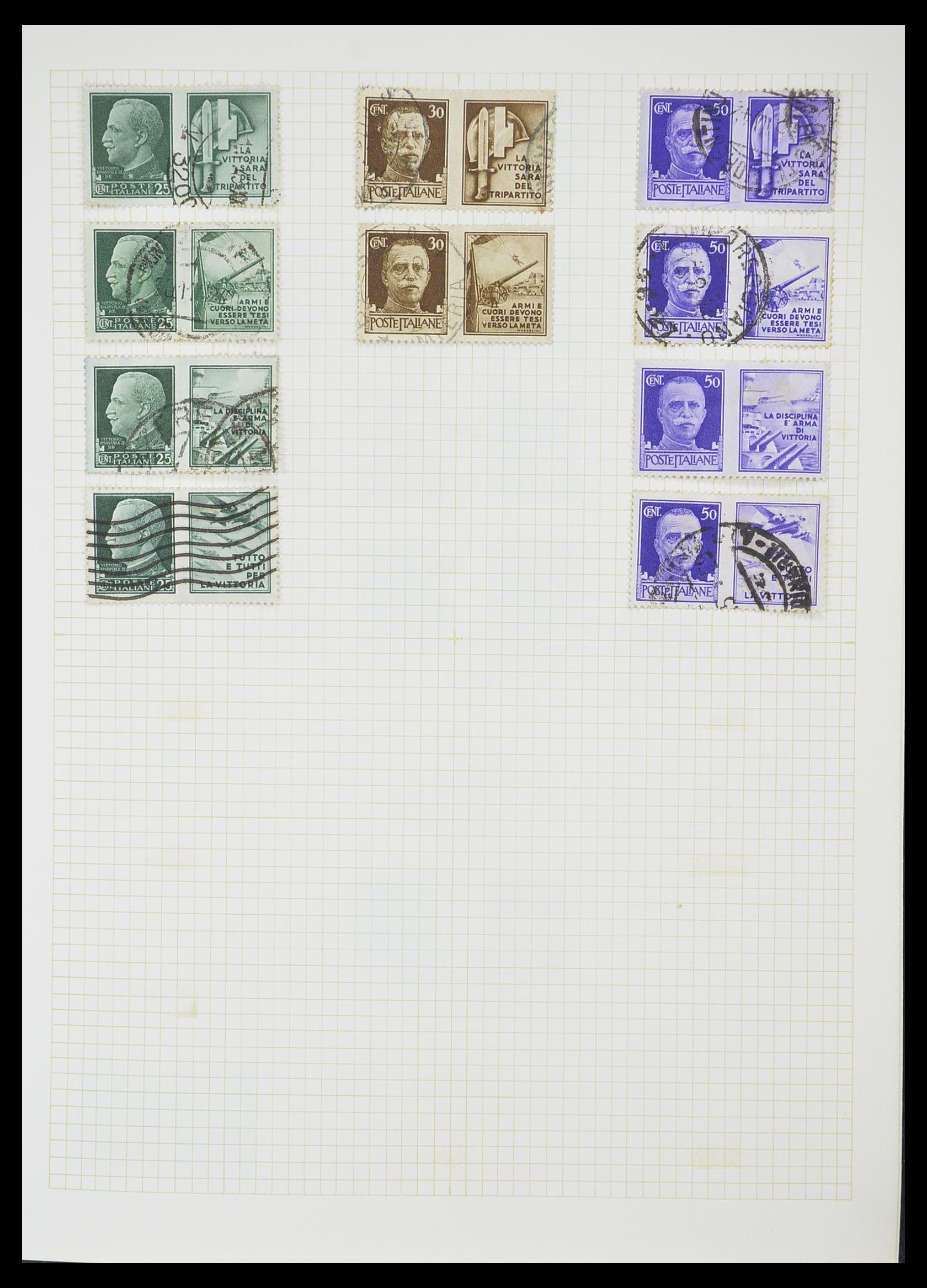 33428 021 - Postzegelverzameling 33428 Italië en Staten 1850-2005.